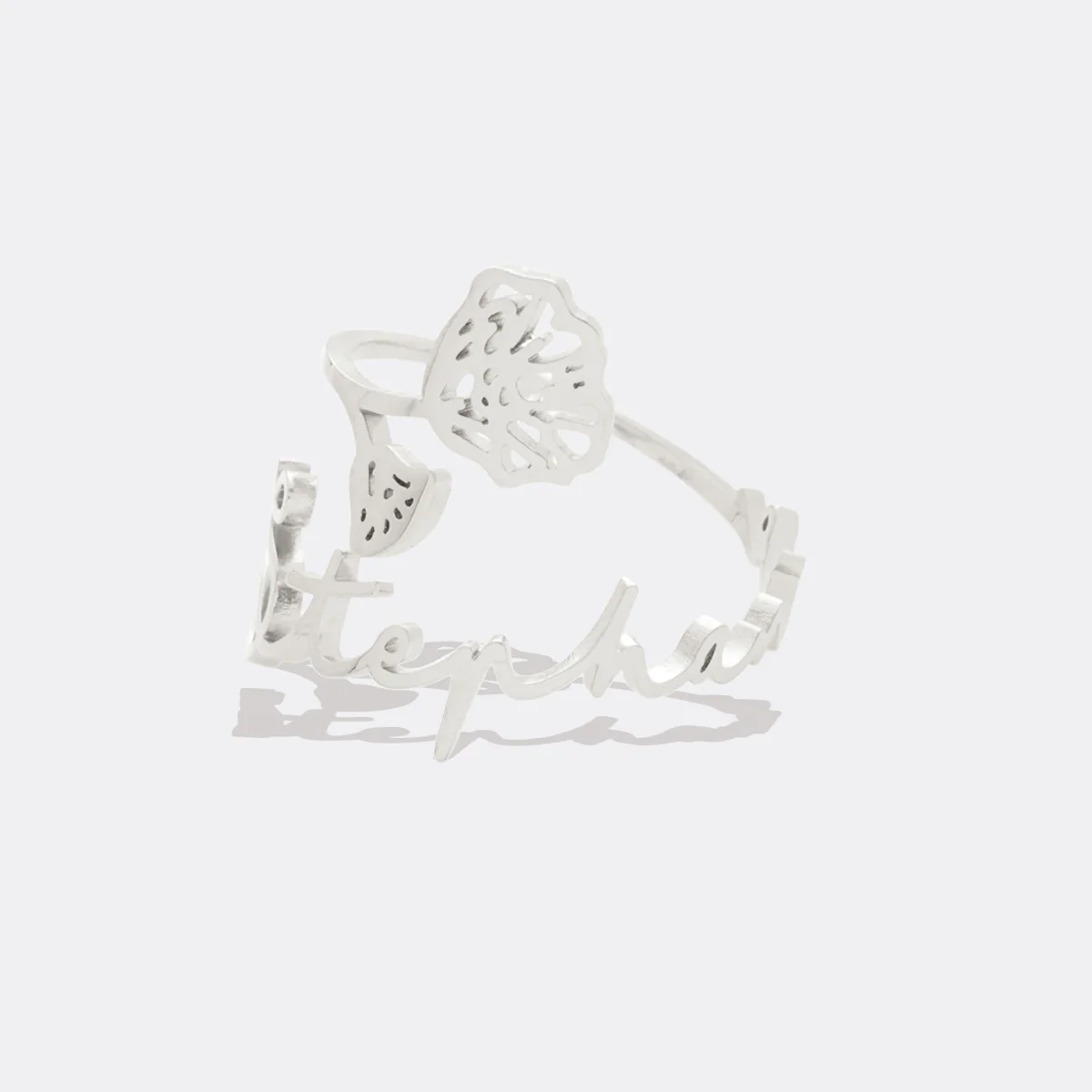 Birth Flower Name Ring - Image 43
