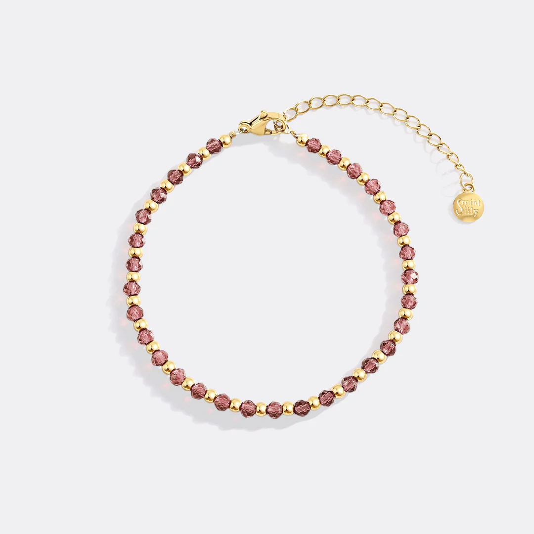 Birthstone and Gold Bead Bracelet - Image 11