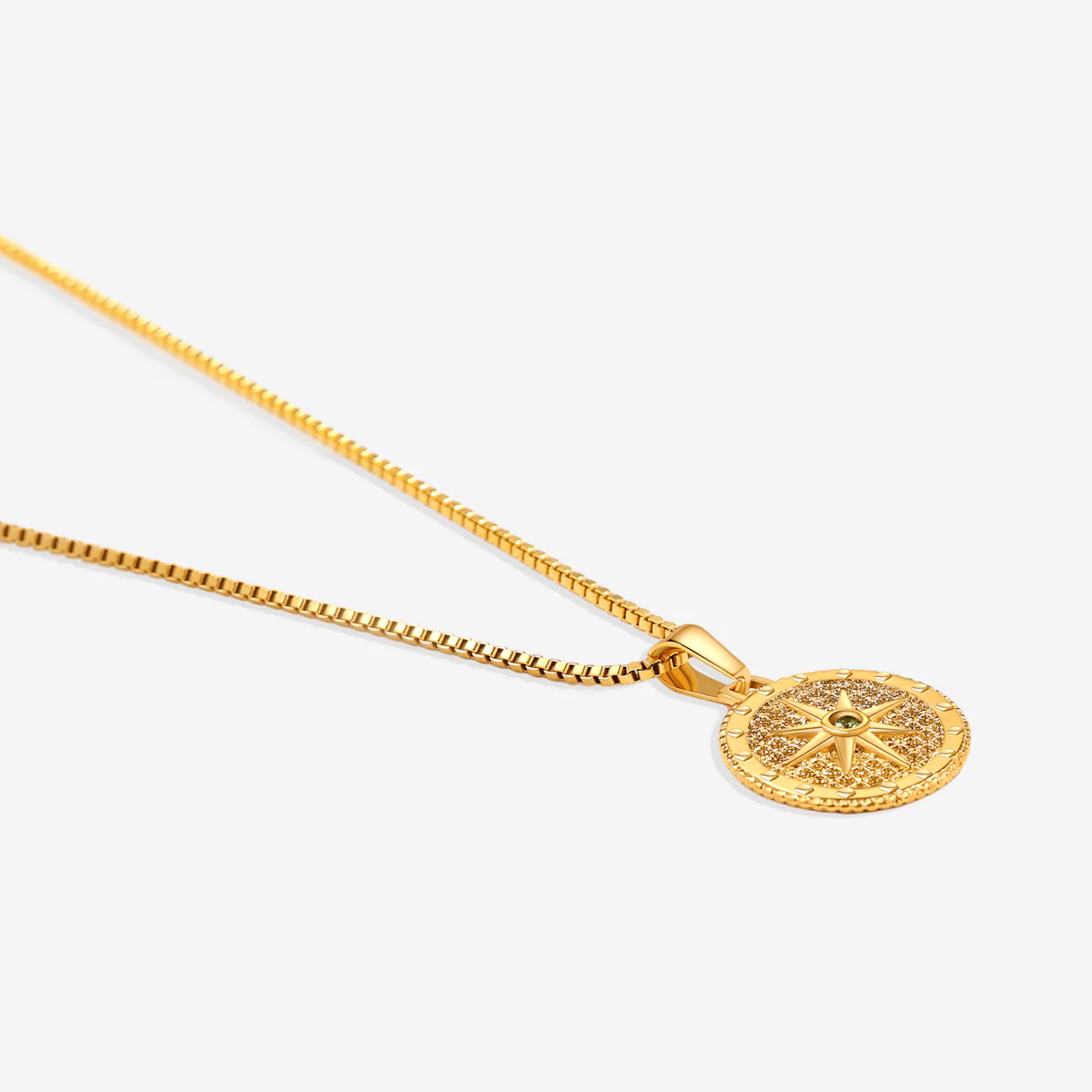 Birthstone Compass Pendant Necklace - Image 14