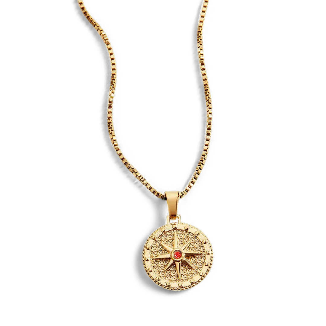 Birthstone Compass Pendant Necklace - Image 20