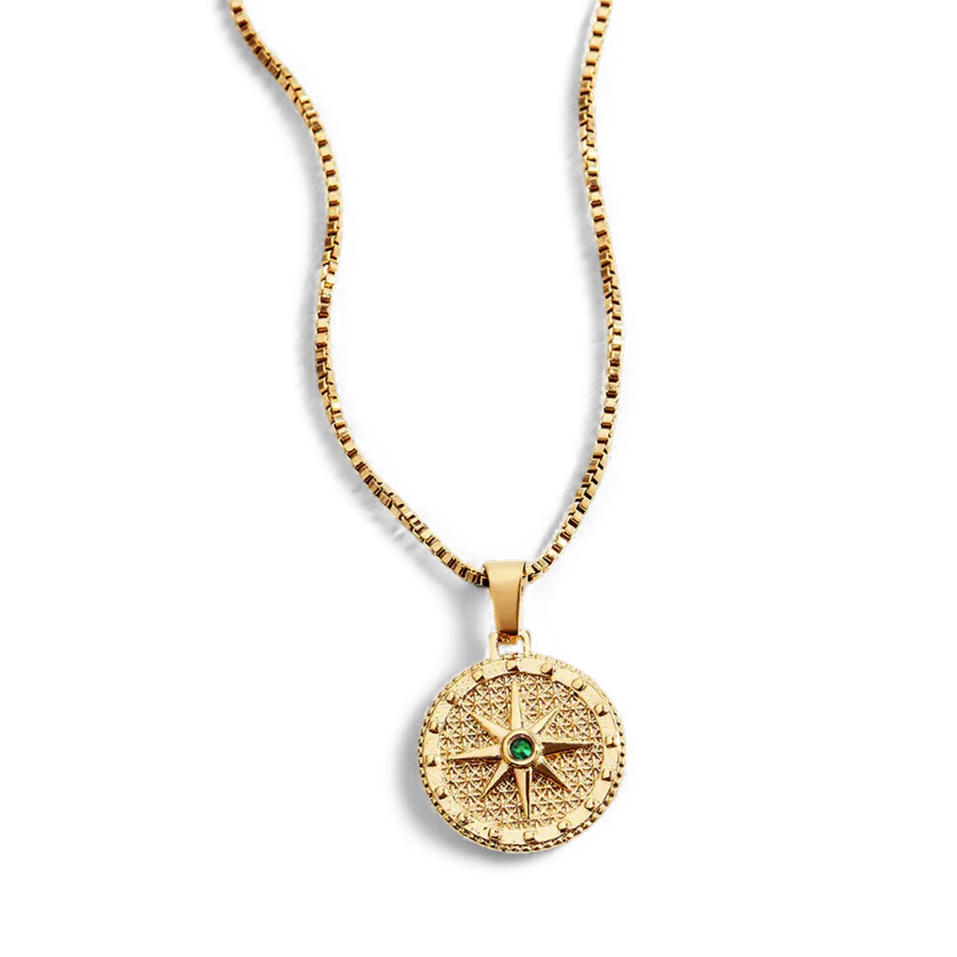 Birthstone Compass Pendant Necklace - Image 24
