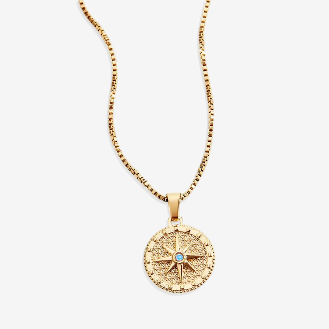 Birthstone Compass Pendant Necklace - Image 34