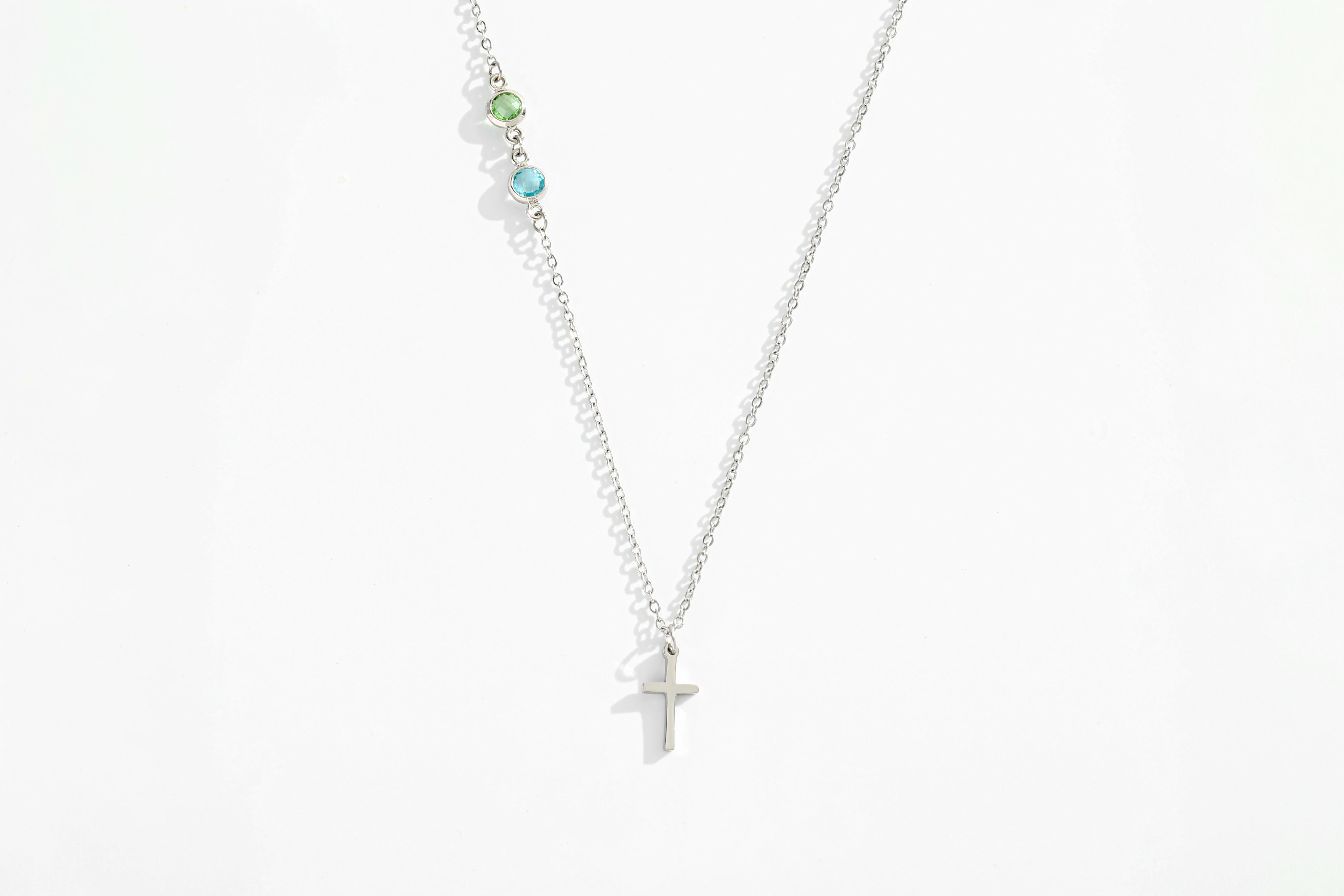 Birthstone Cross Necklace - Image 6
