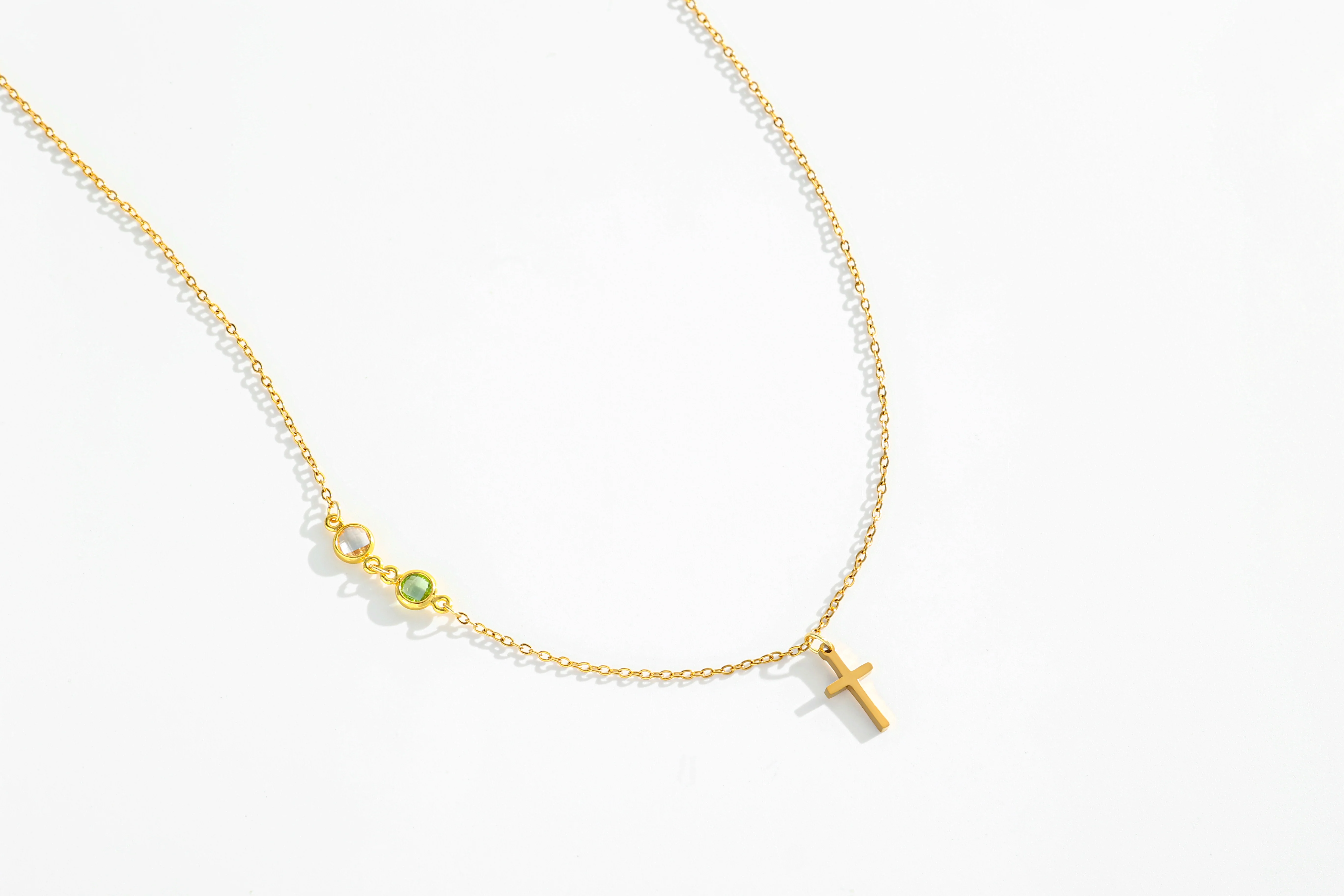 Birthstone Cross Necklace - Image 8