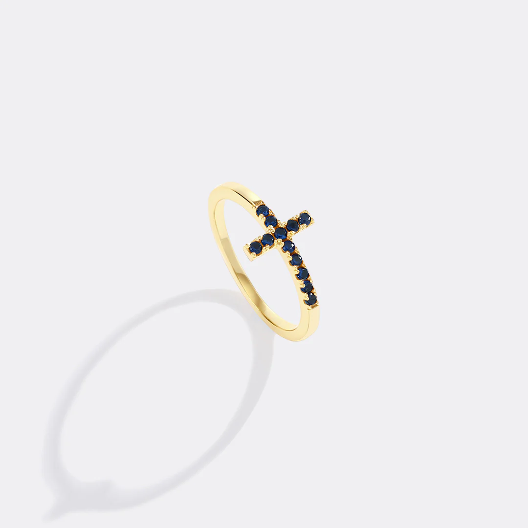 Birthstone Cross Ring - Image 13