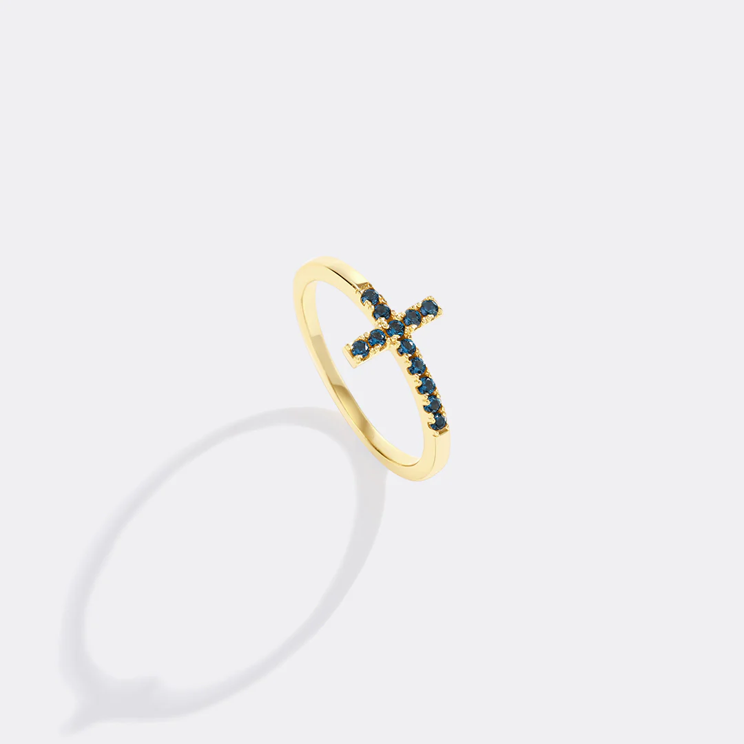 Birthstone Cross Ring - Image 16