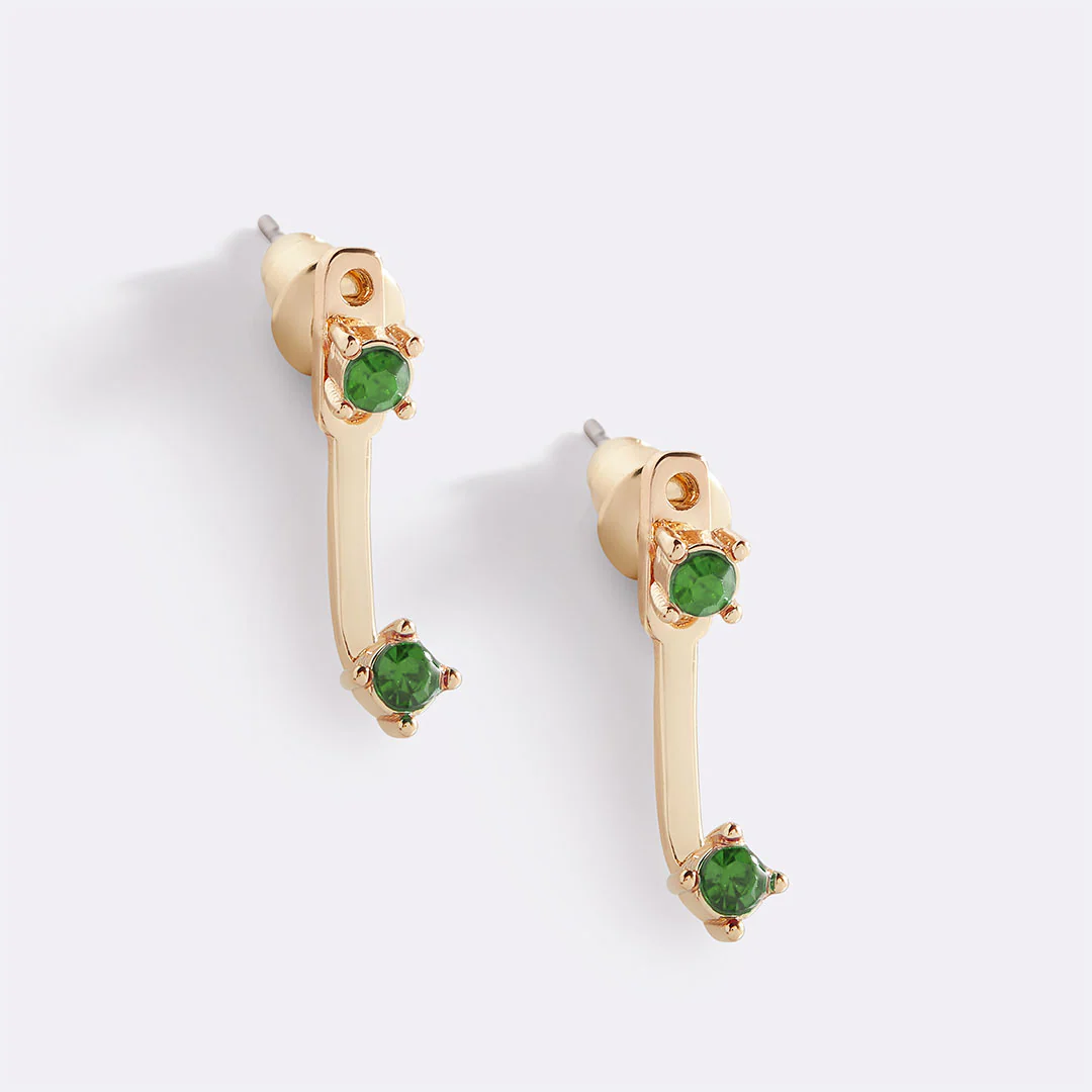 Birthstone Drop Ear Jacket Earrings - Image 24