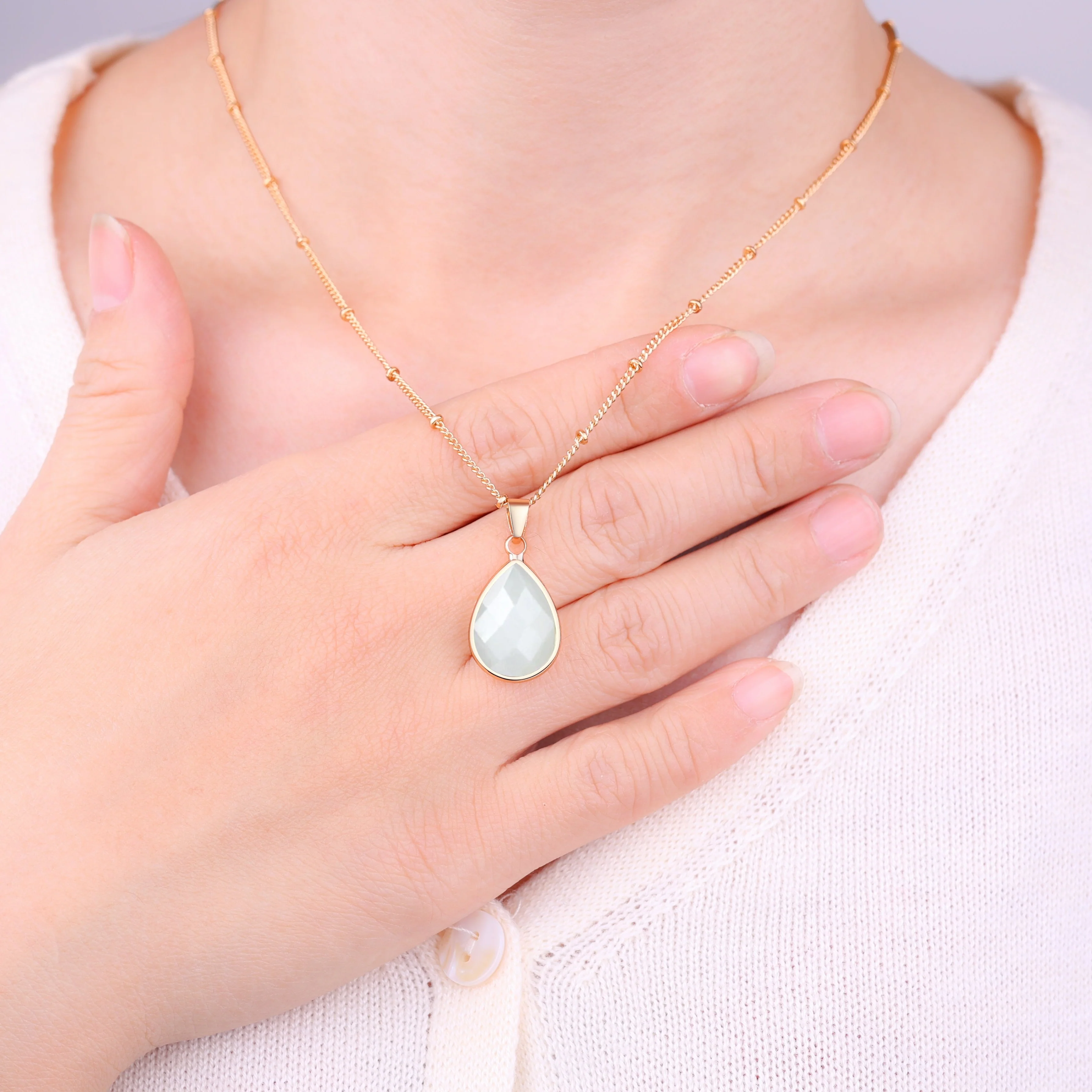 Birthstone Drop Pendant Necklace - Image 10