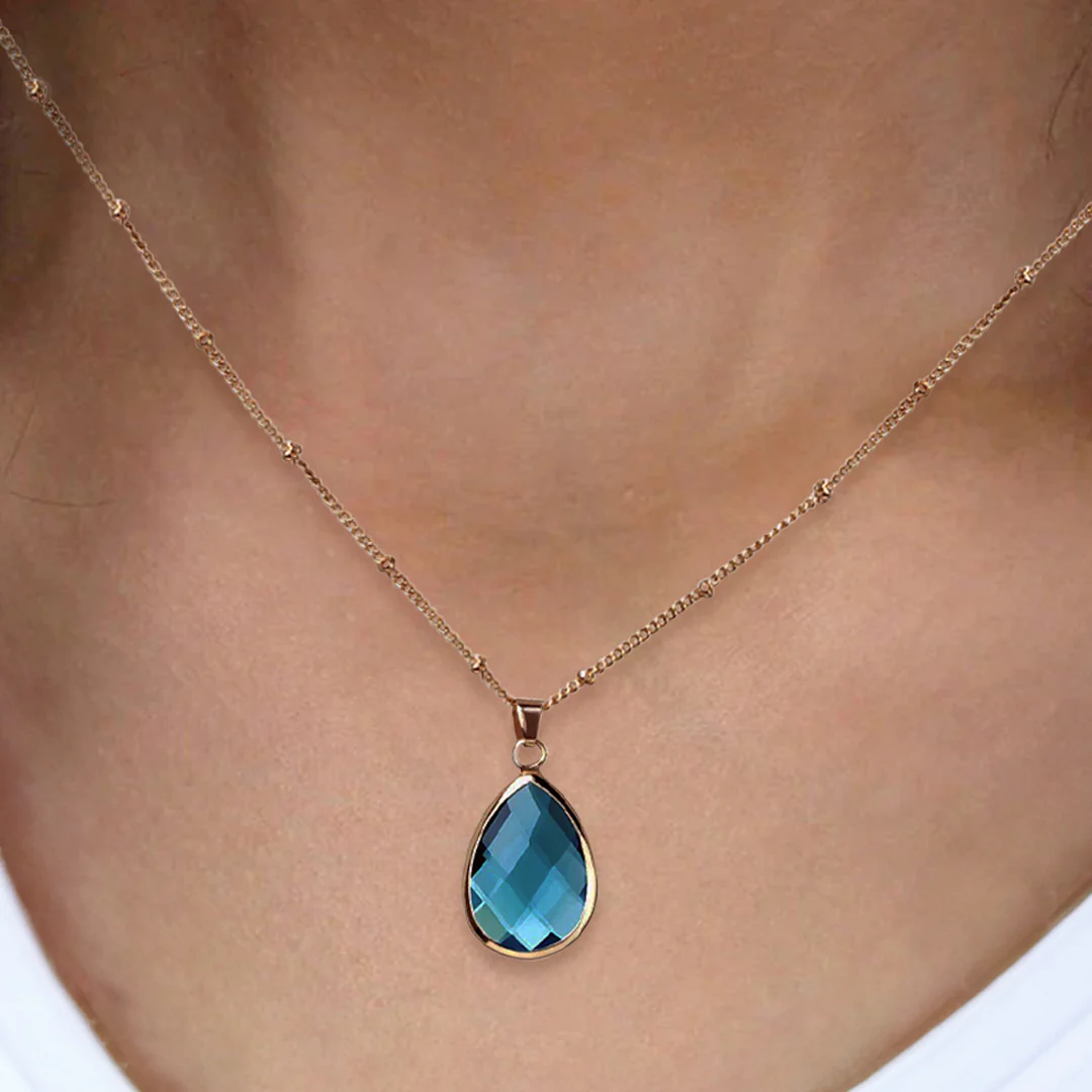 Birthstone Drop Pendant Necklace - Image 5