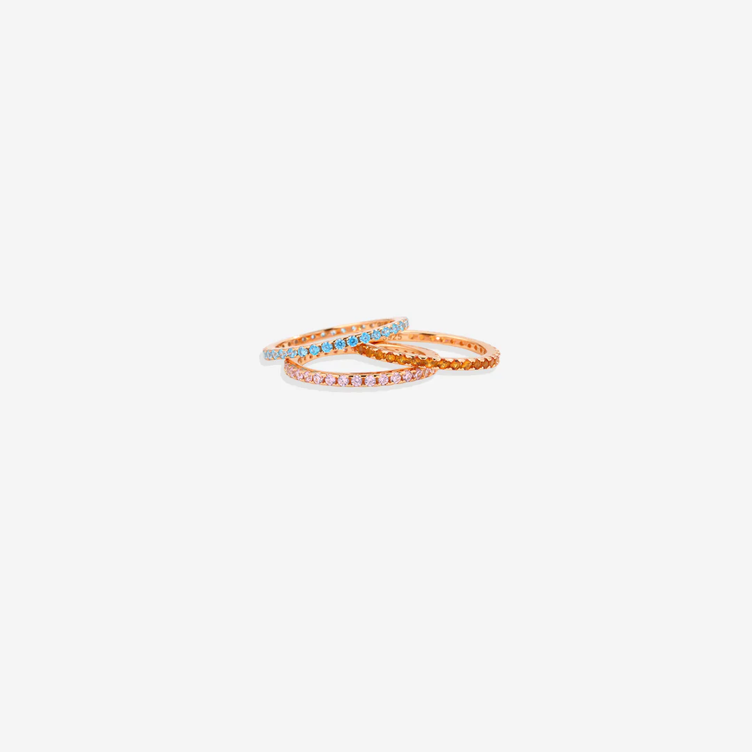 April Birthstone Eternity Stacking Ring - Image 13