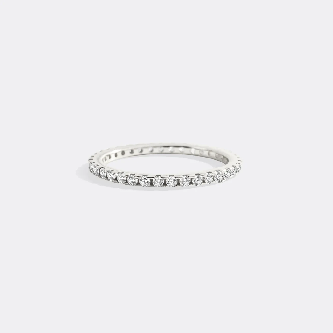 April Birthstone Eternity Stacking Ring - Image 32