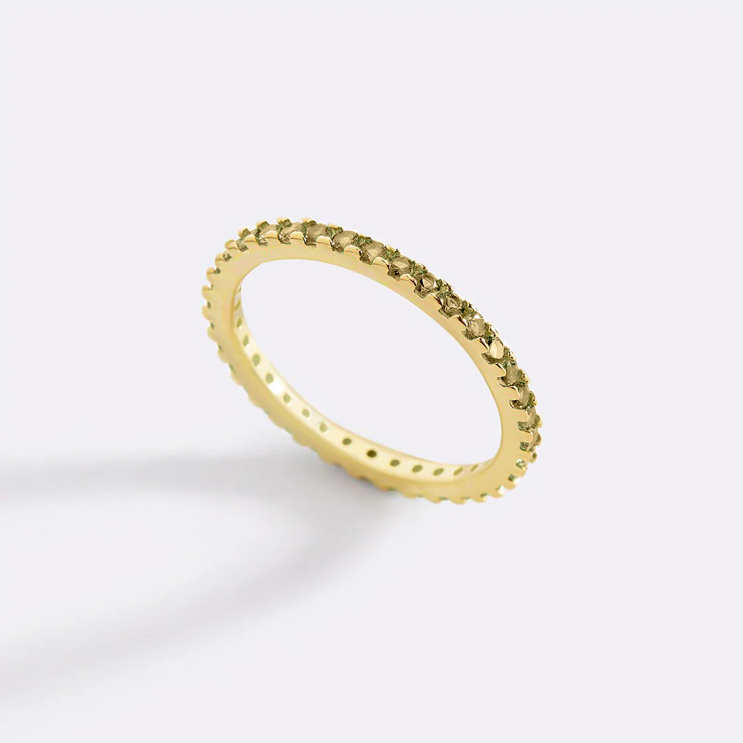 August Birthstone Eternity Stacking Ring - Image 25