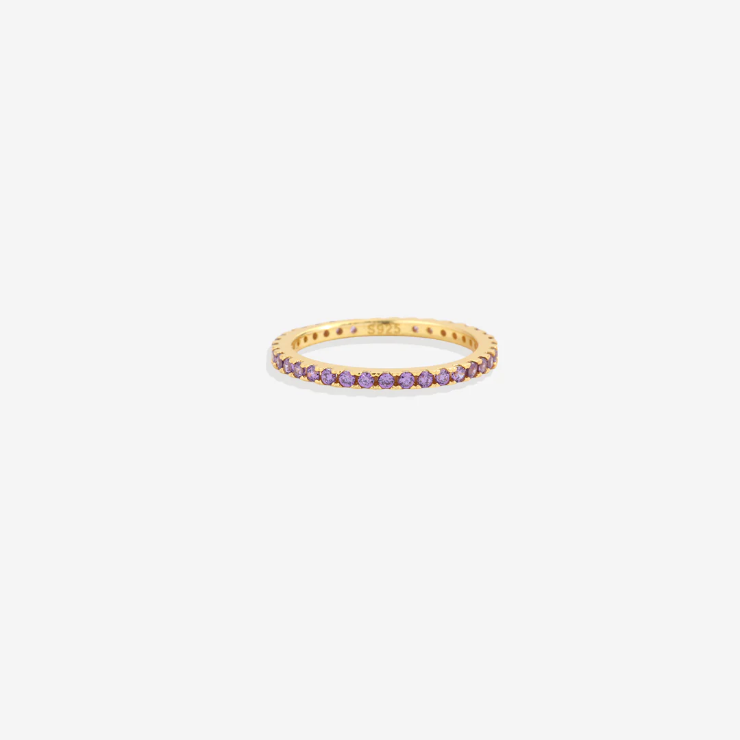Febuary Birthstone Eternity Stacking Ring - Image 21
