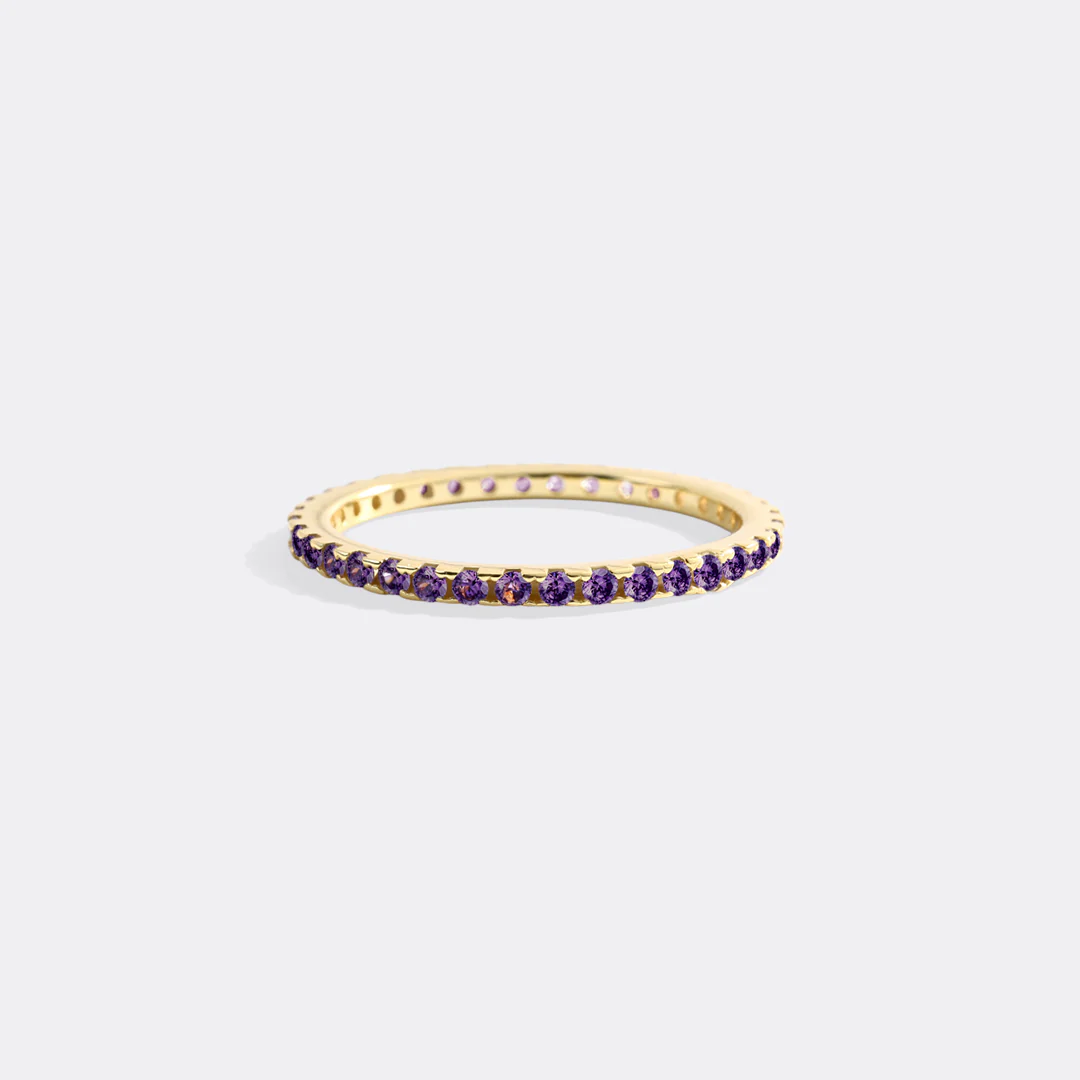 Febuary Birthstone Eternity Stacking Ring - Image 27