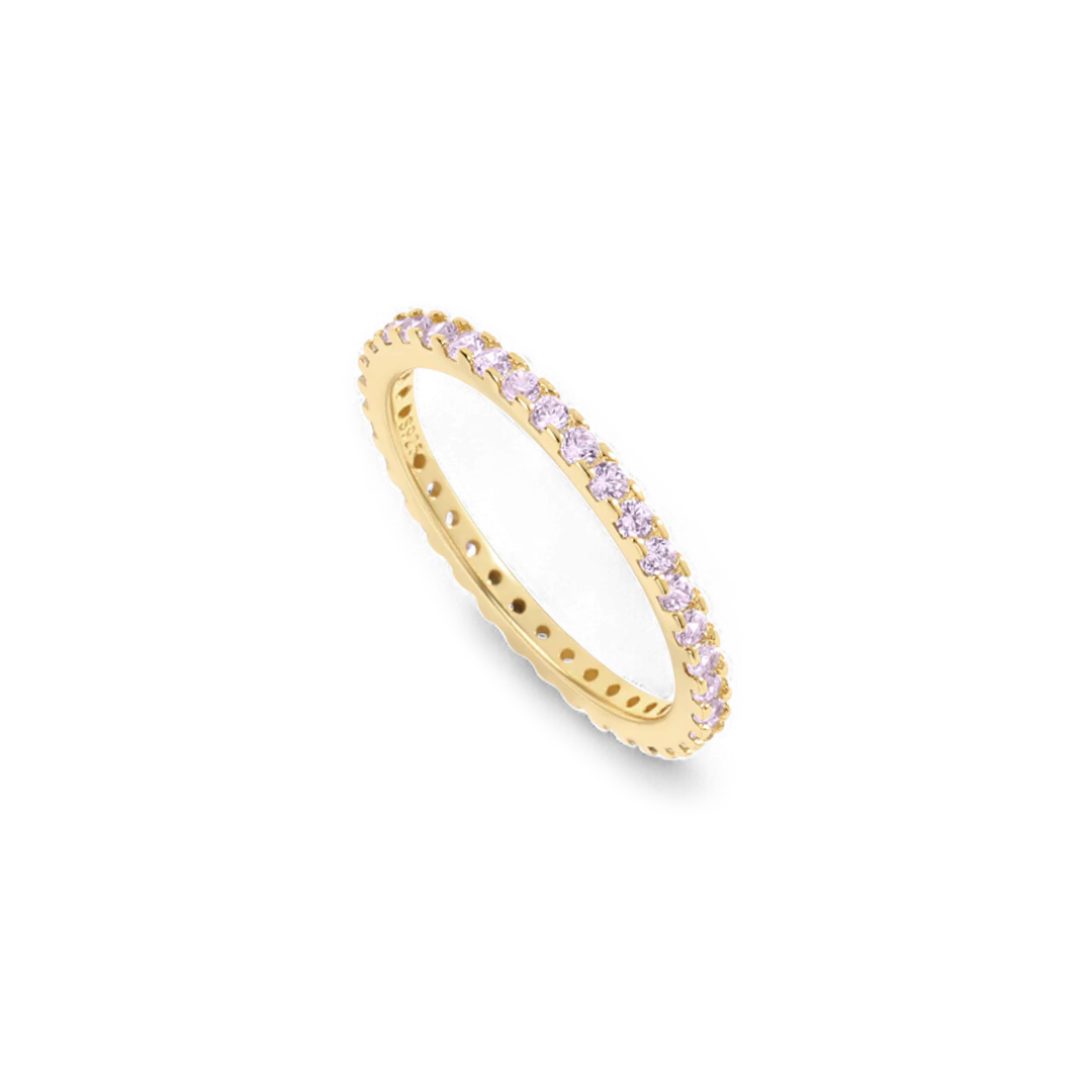 June Birthstone Eternity Stacking Ring
