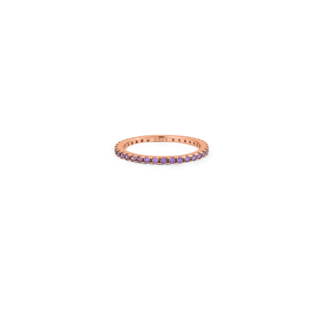 June Birthstone Eternity Stacking Ring - Image 9