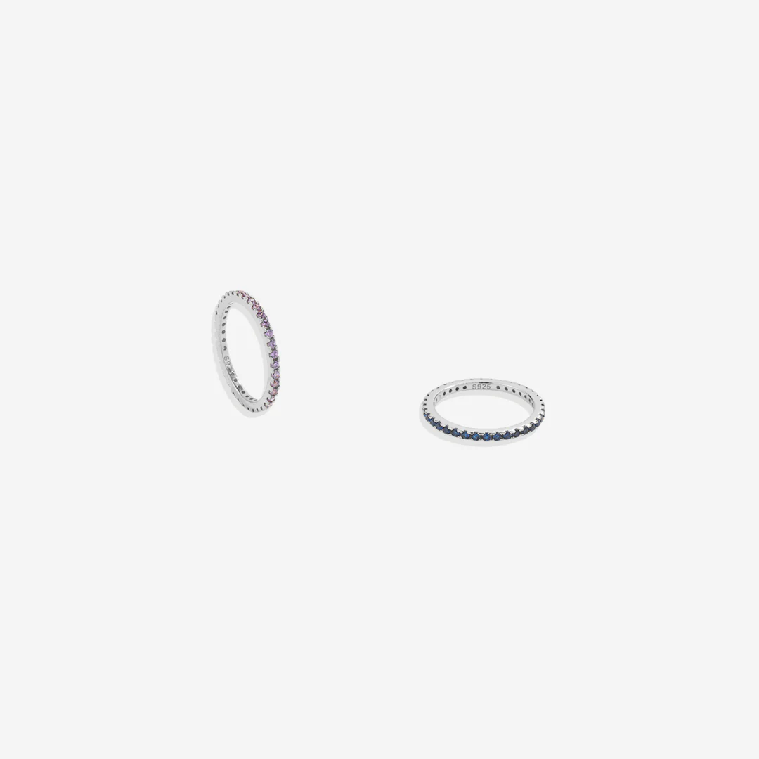 May Birthstone Eternity Stacking Ring - Image 16