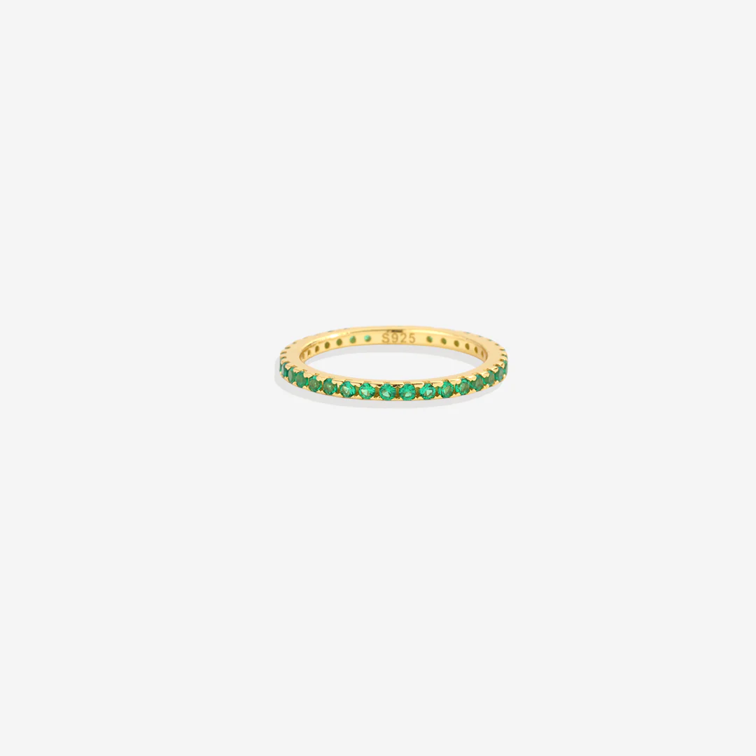 May Birthstone Eternity Stacking Ring - Image 19