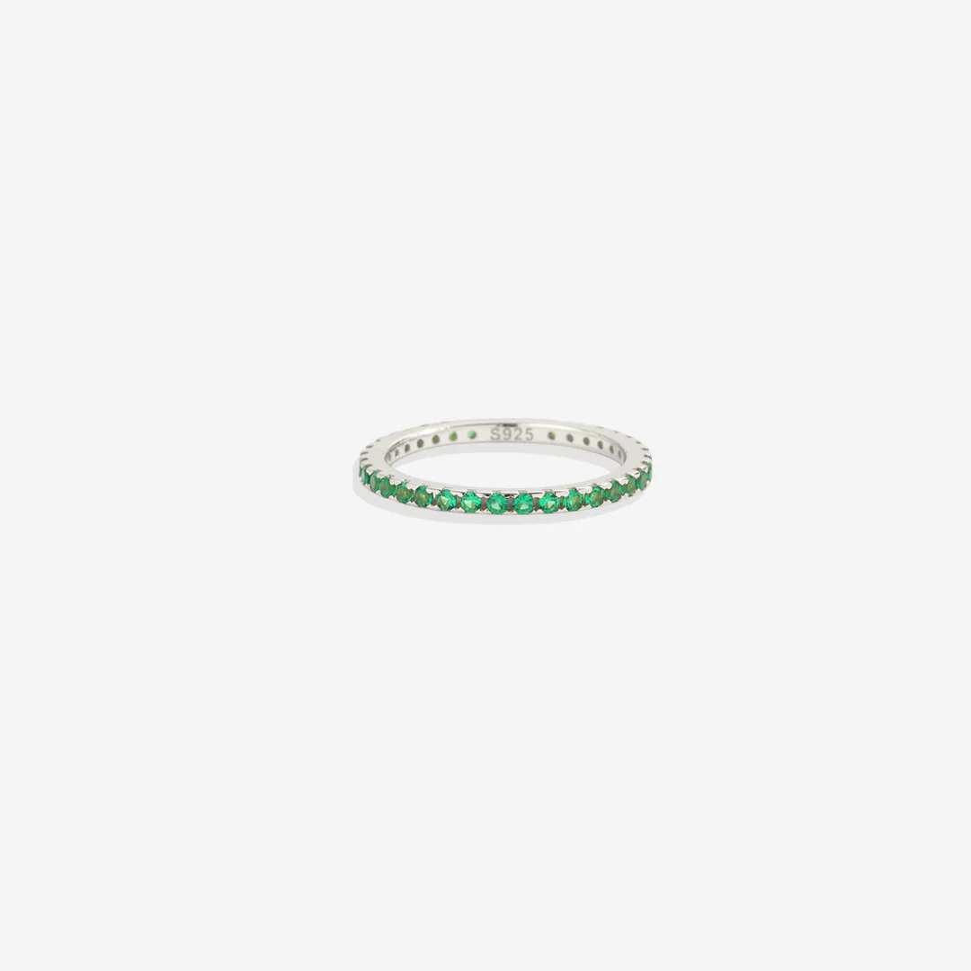 May Birthstone Eternity Stacking Ring - Image 21