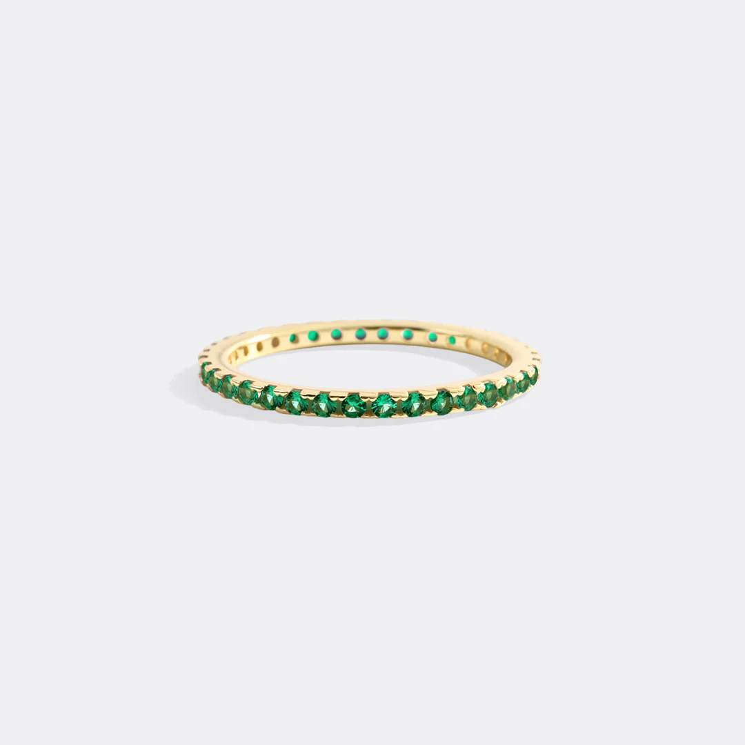 May Birthstone Eternity Stacking Ring - Image 27