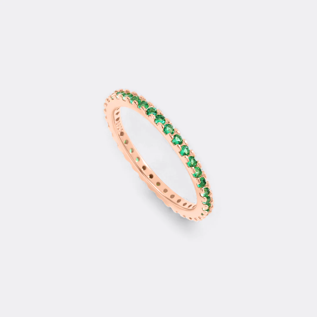 May Birthstone Eternity Stacking Ring - Image 31
