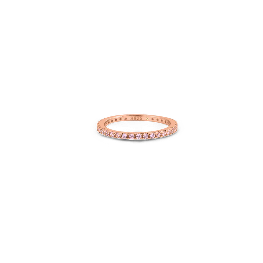 October Birthstone Eternity Stacking Ring - Image 9