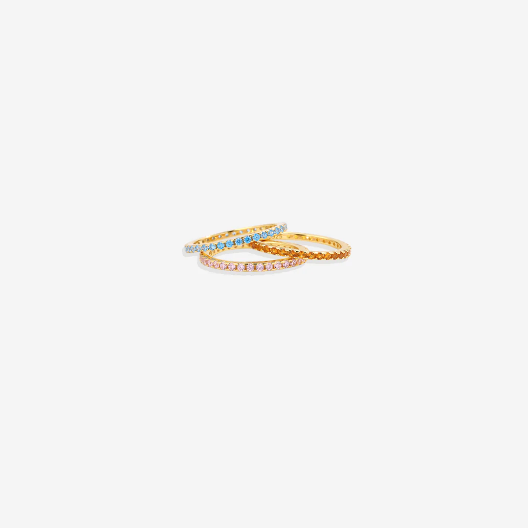 September Birthstone Eternity Stacking Ring - Image 7