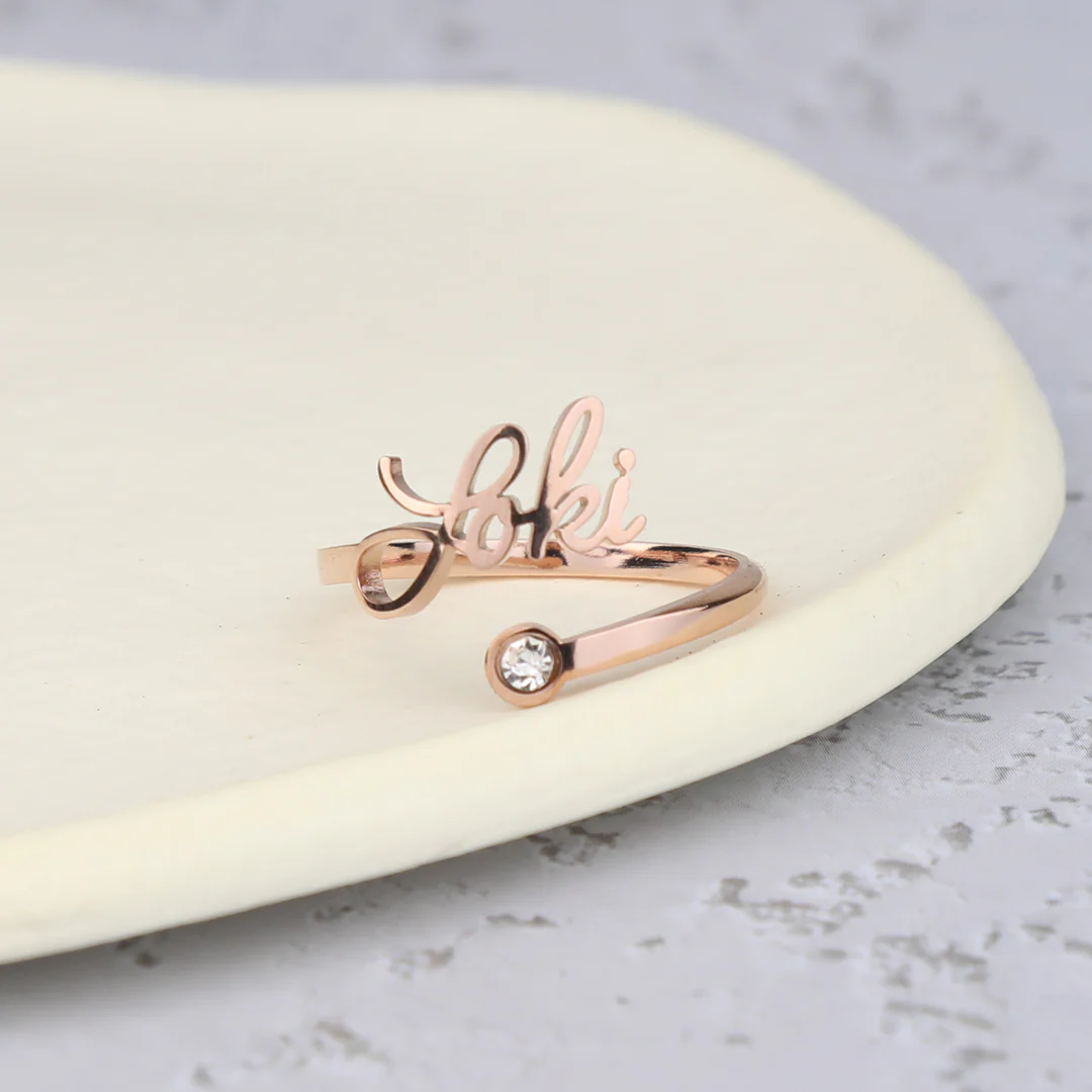 Custom Name Birthstone Ring - Image 10