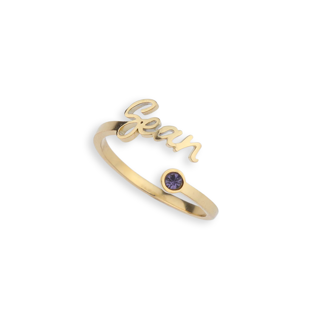 Custom Name Birthstone Ring - Image 19