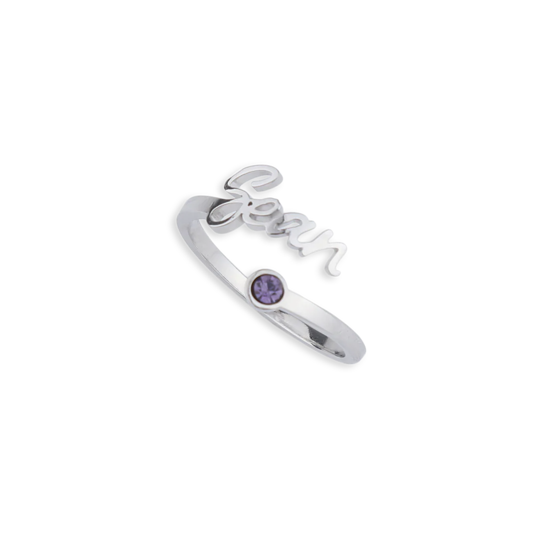Custom Name Birthstone Ring - Image 23
