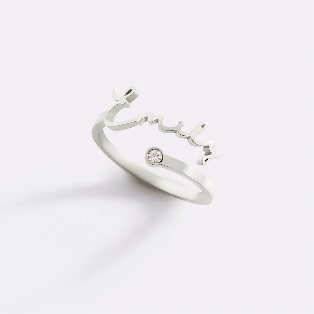 Custom Name Birthstone Ring - Image 45