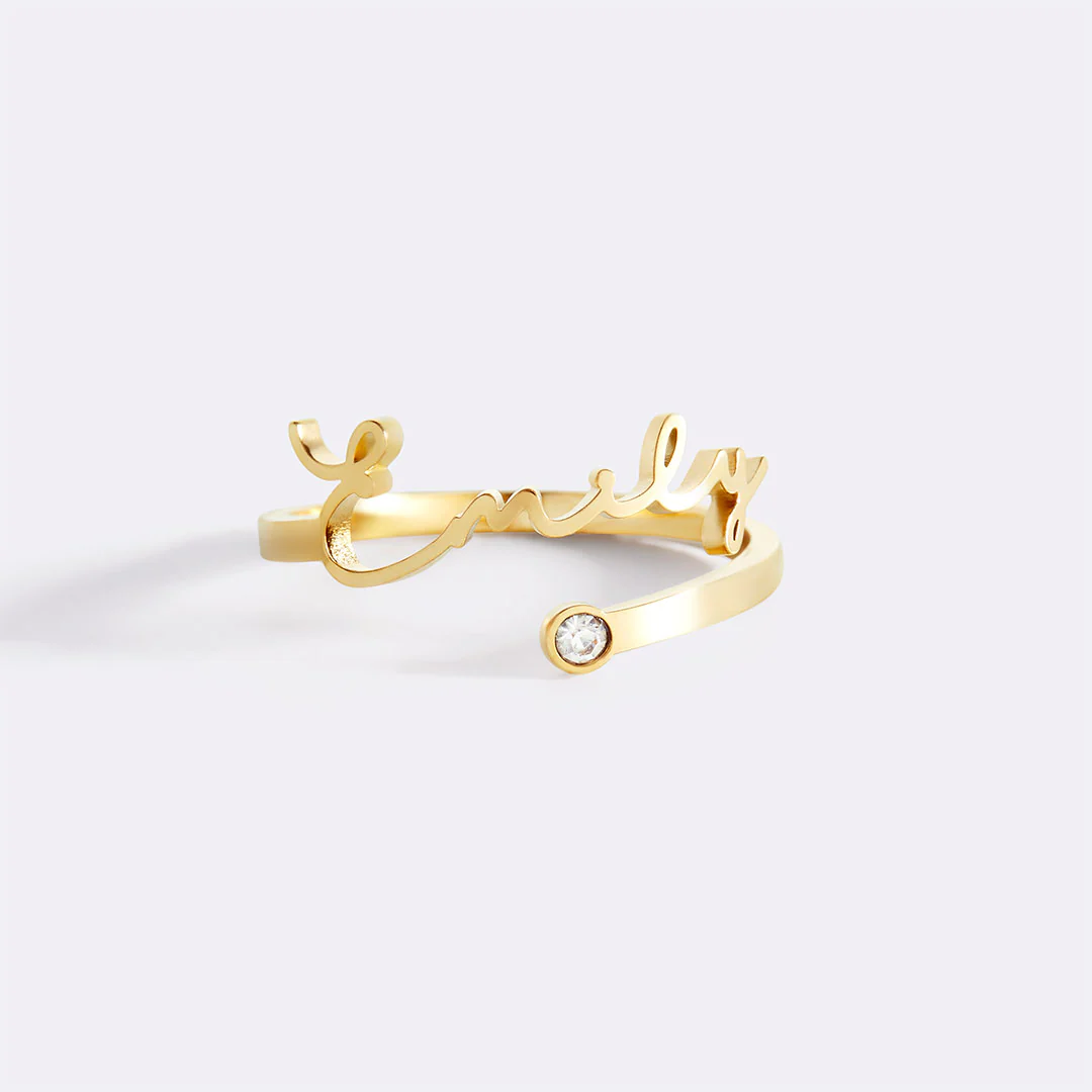 Custom Name Birthstone Ring - Image 46