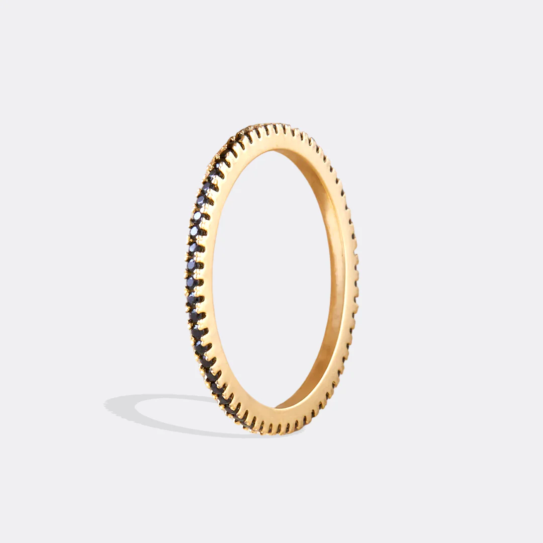 Black Diamond Eternity Stacking Ring - Image 22