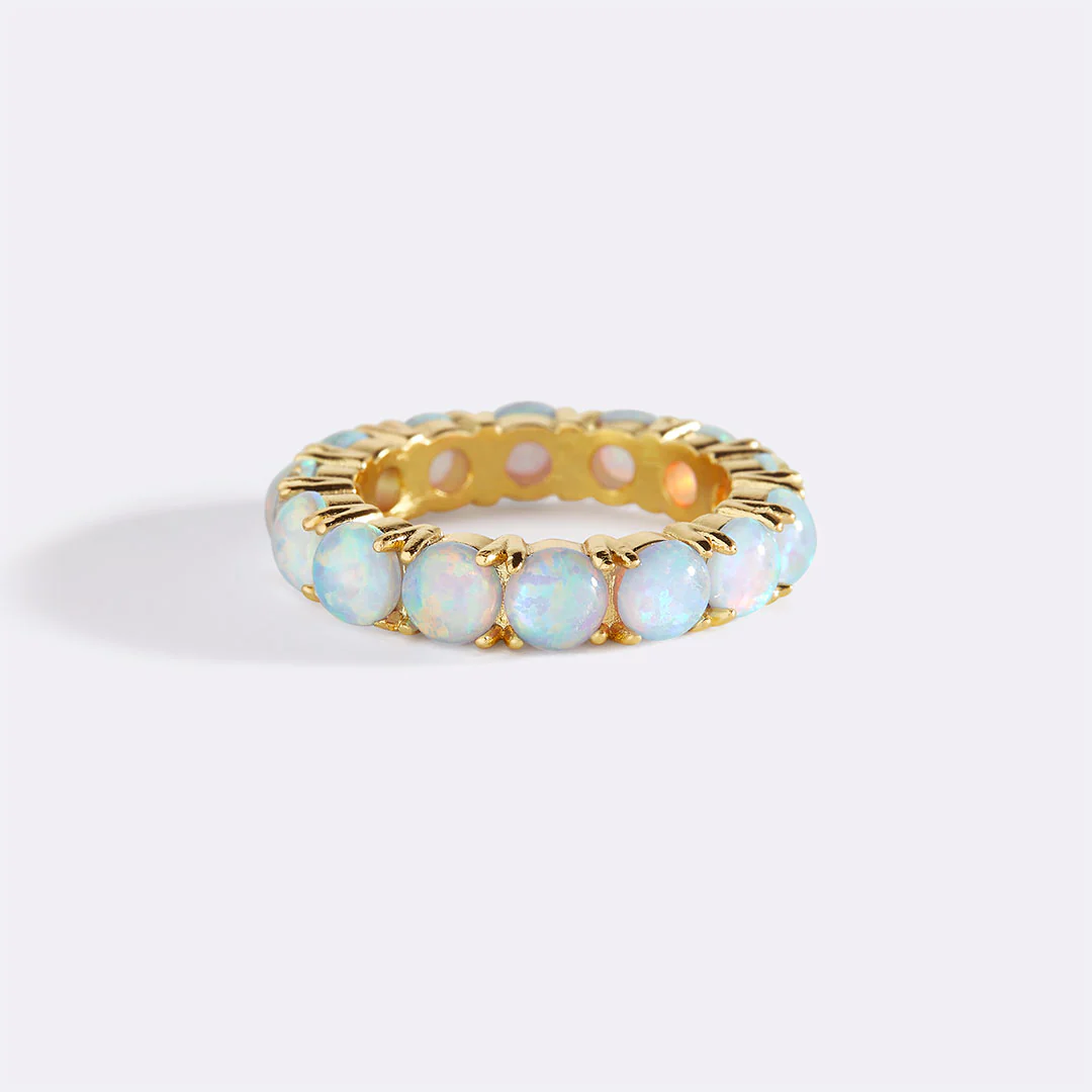 Blue Opal Eternity Ring - Image 10
