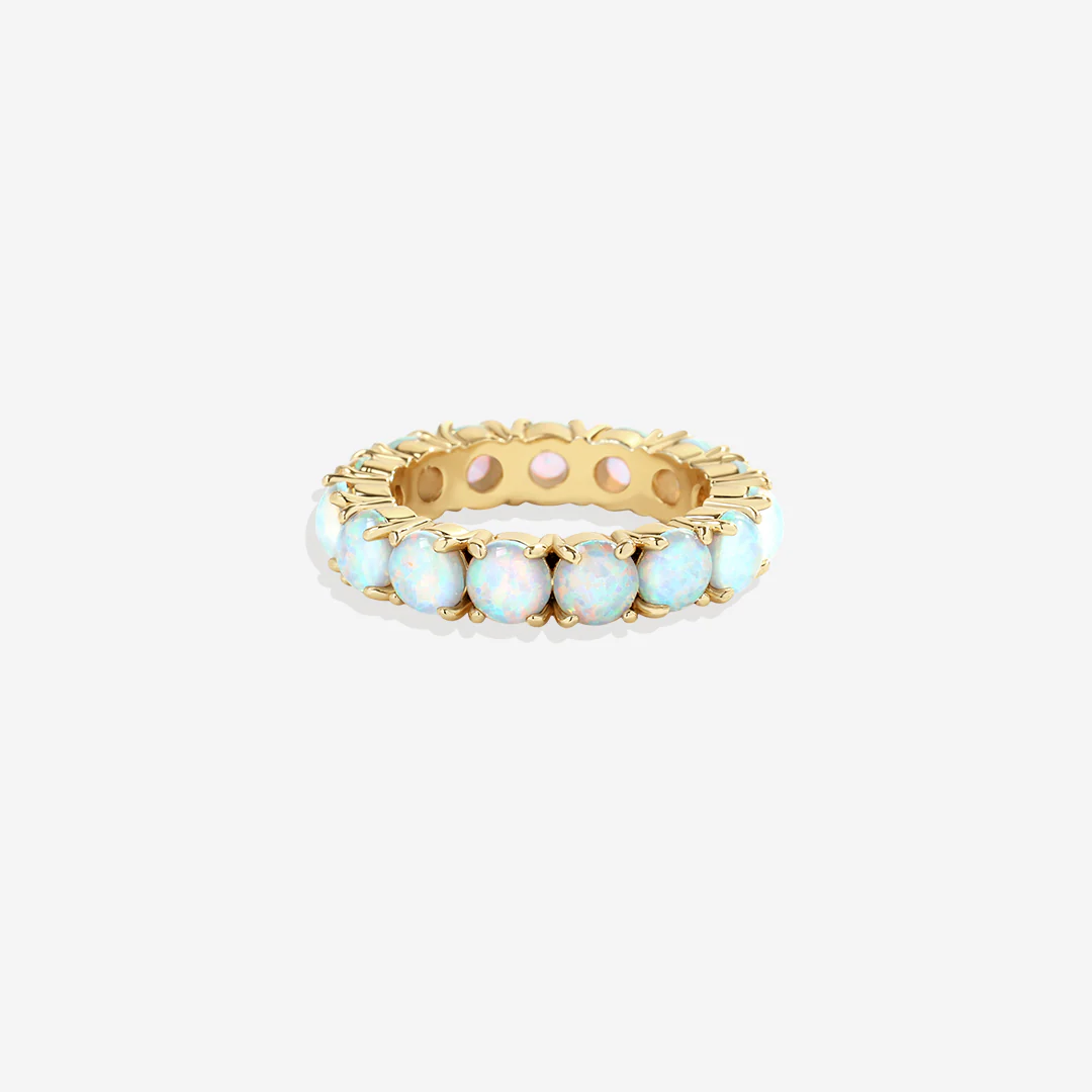 Blue Opal Eternity Ring - Image 3