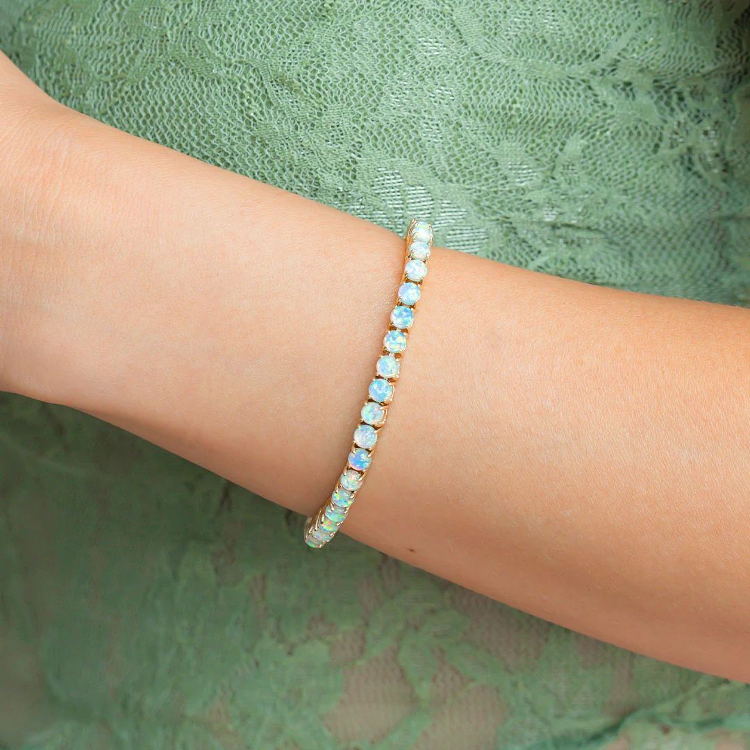 Blue Opal Tennis Bracelet - Image 14