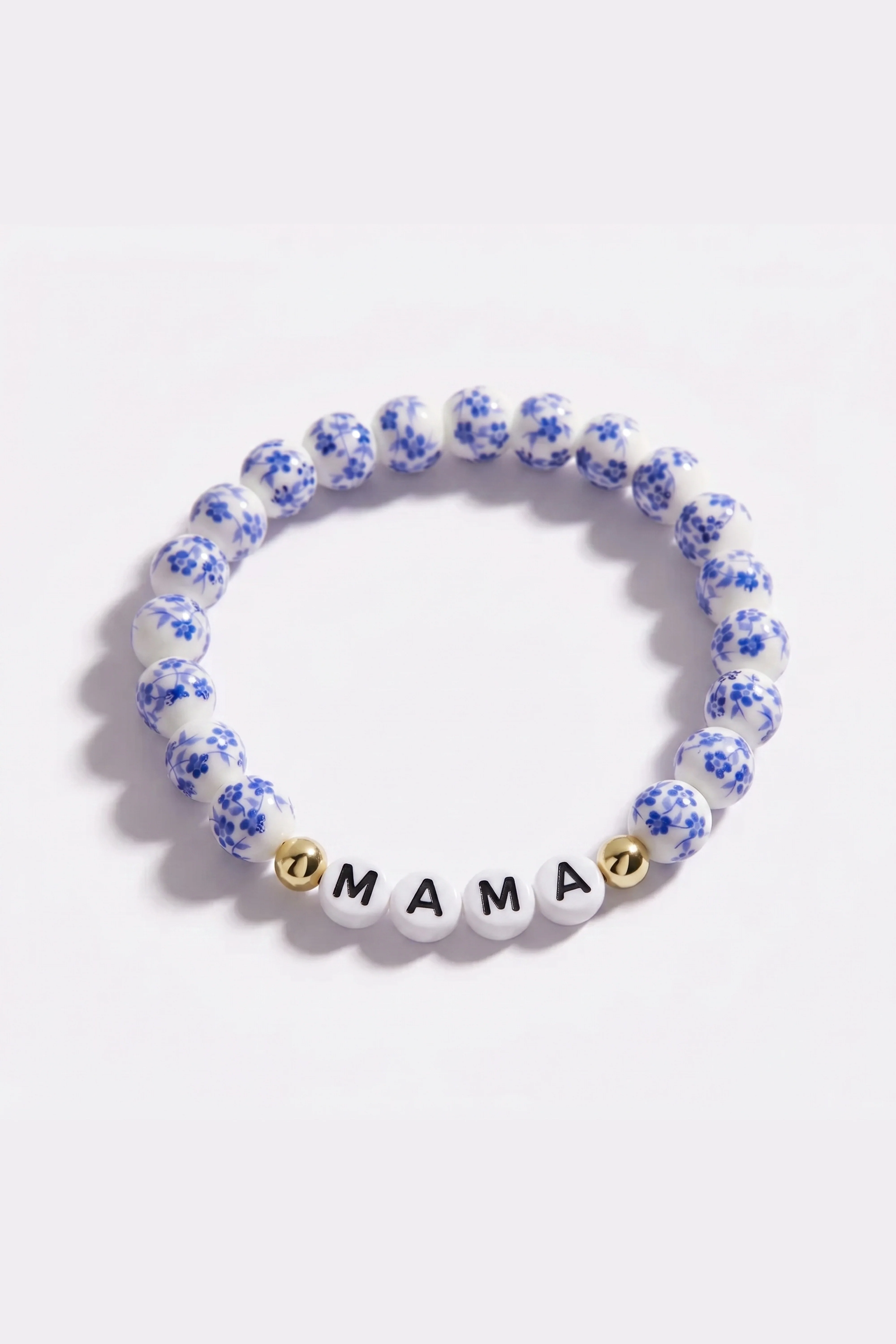 Blue Porcelain Floral Beaded Bracelet for Mom & Grandma - Image 22