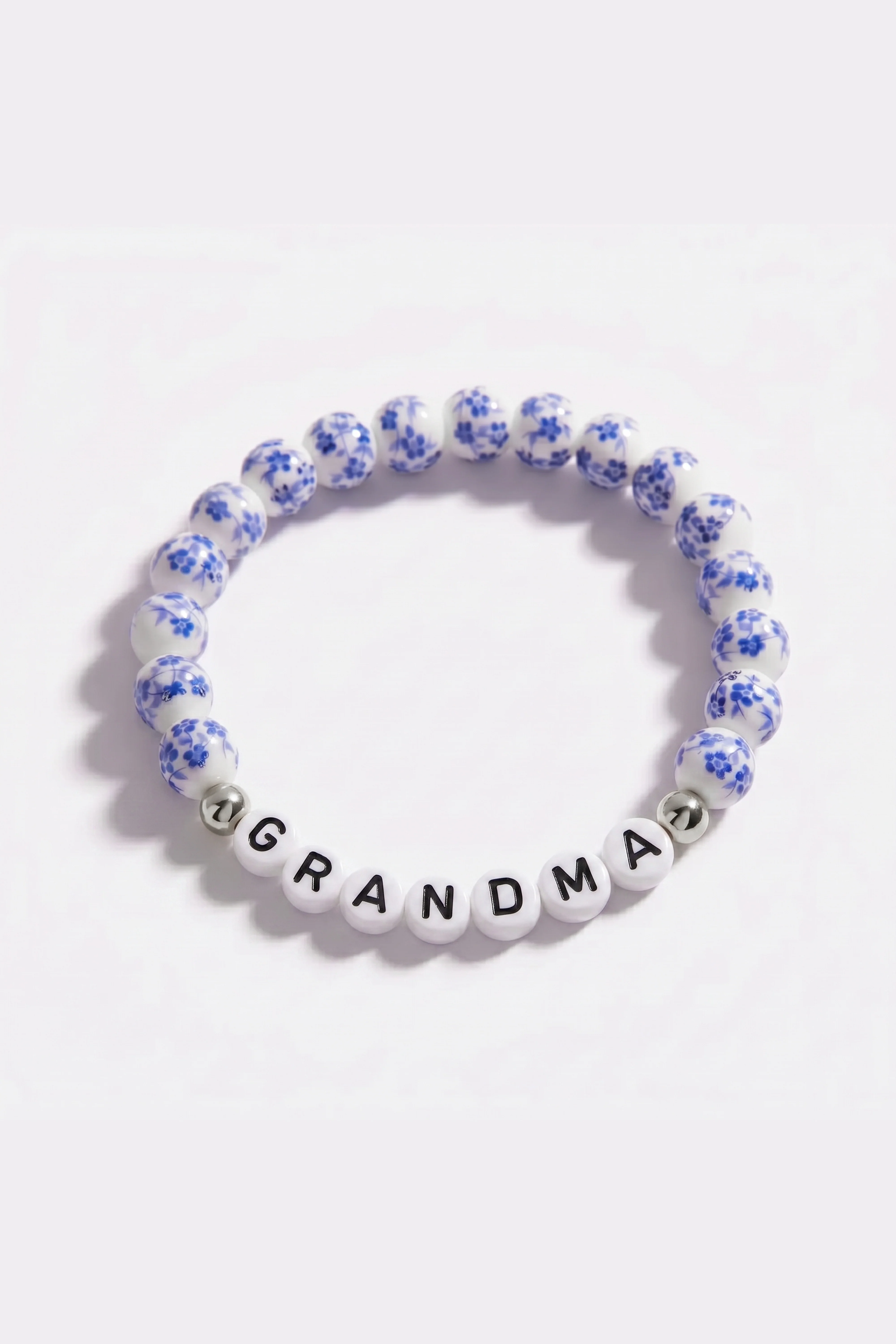 Blue Porcelain Floral Beaded Bracelet for Mom & Grandma - Image 27
