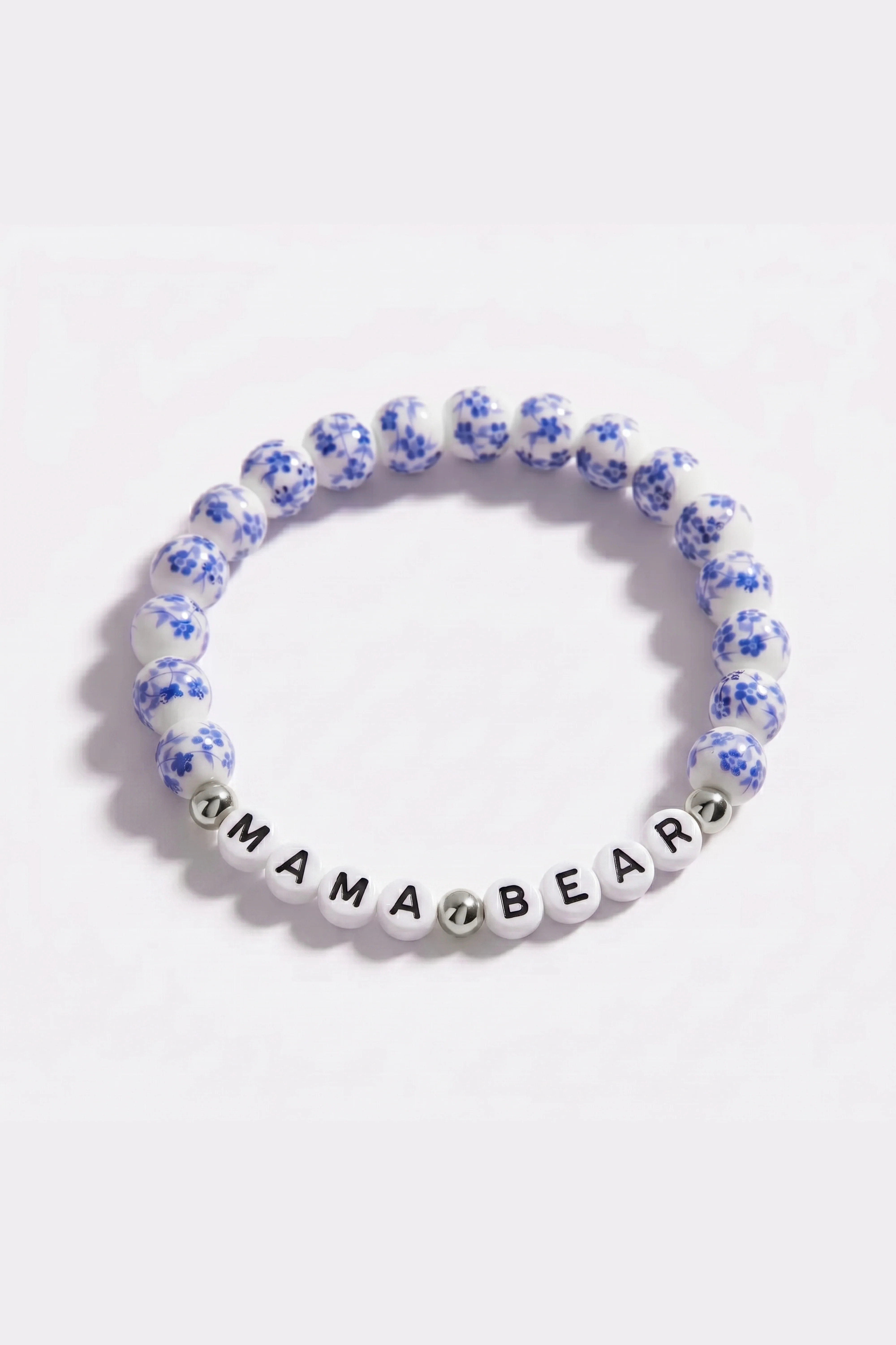 Blue Porcelain Floral Beaded Bracelet for Mom & Grandma - Image 29