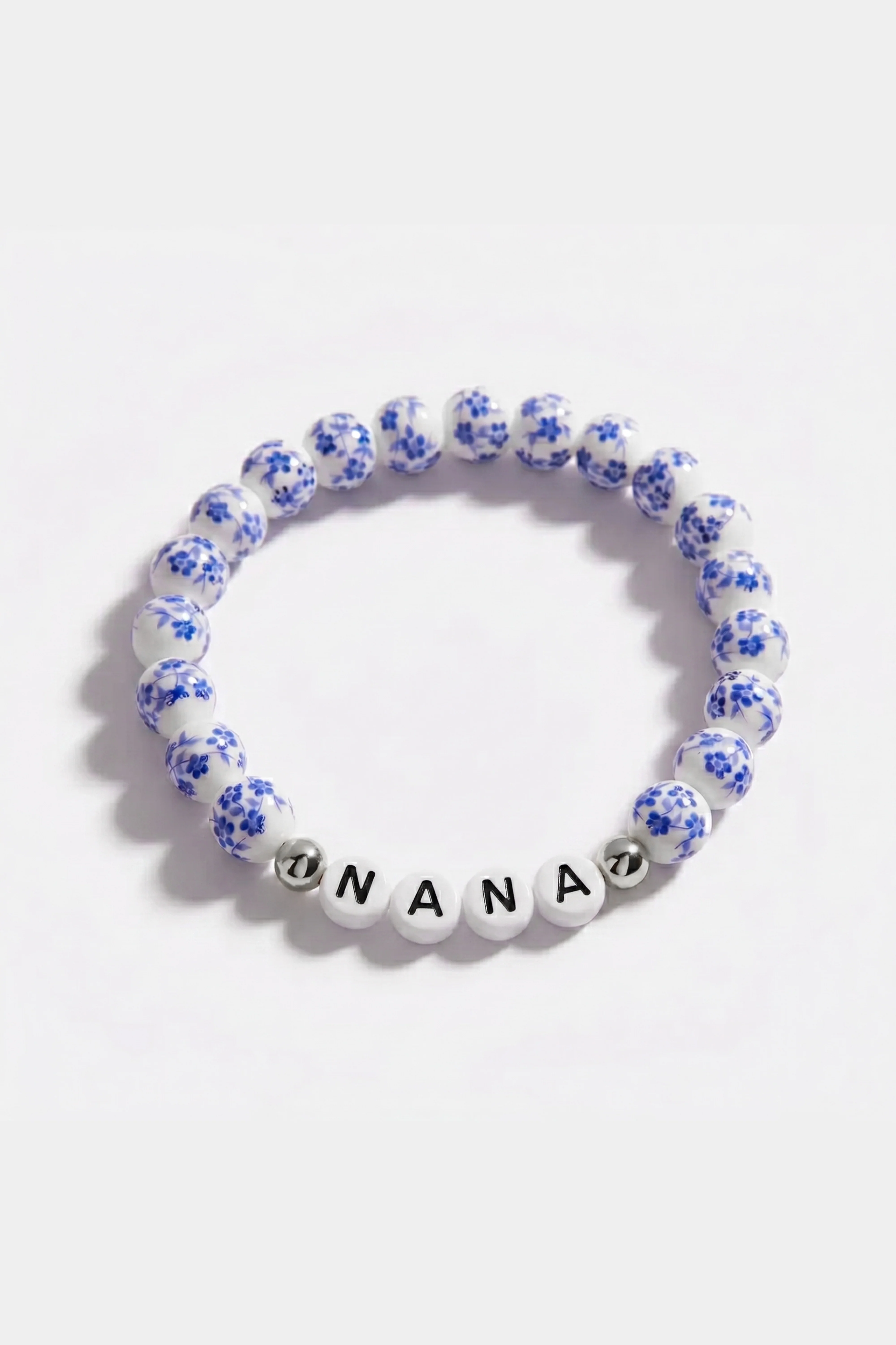 Blue Porcelain Floral Beaded Bracelet for Mom & Grandma - Image 30