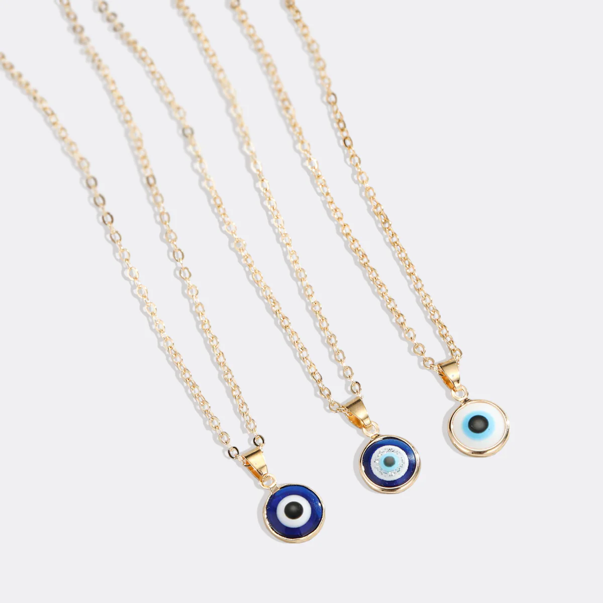 Dainty Boho Evil Eye Charm Necklace - Image 3