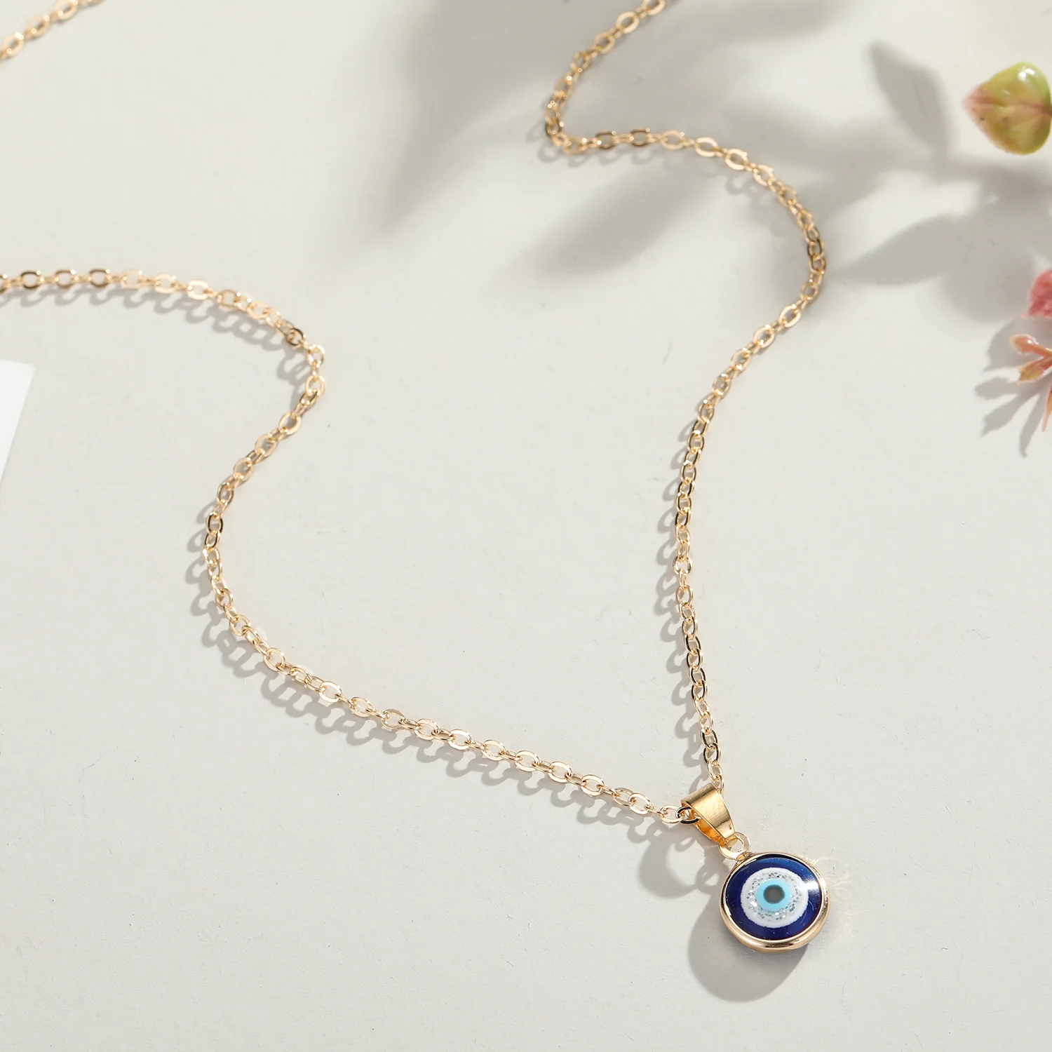 Dainty Boho Evil Eye Charm Necklace - Image 8