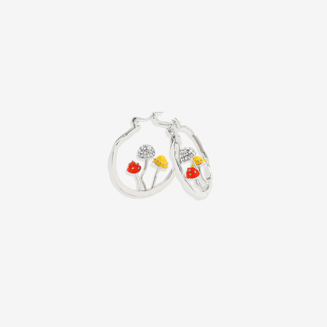 Boho Mushroom Hoop Earrings - Image 18