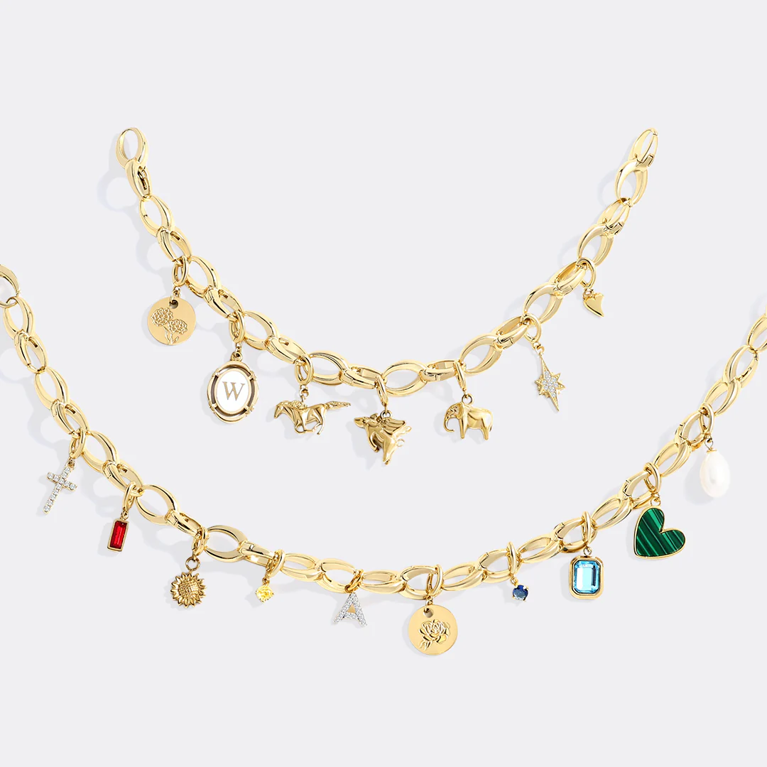 Bold Cable Link Charm Bracelet - Image 7