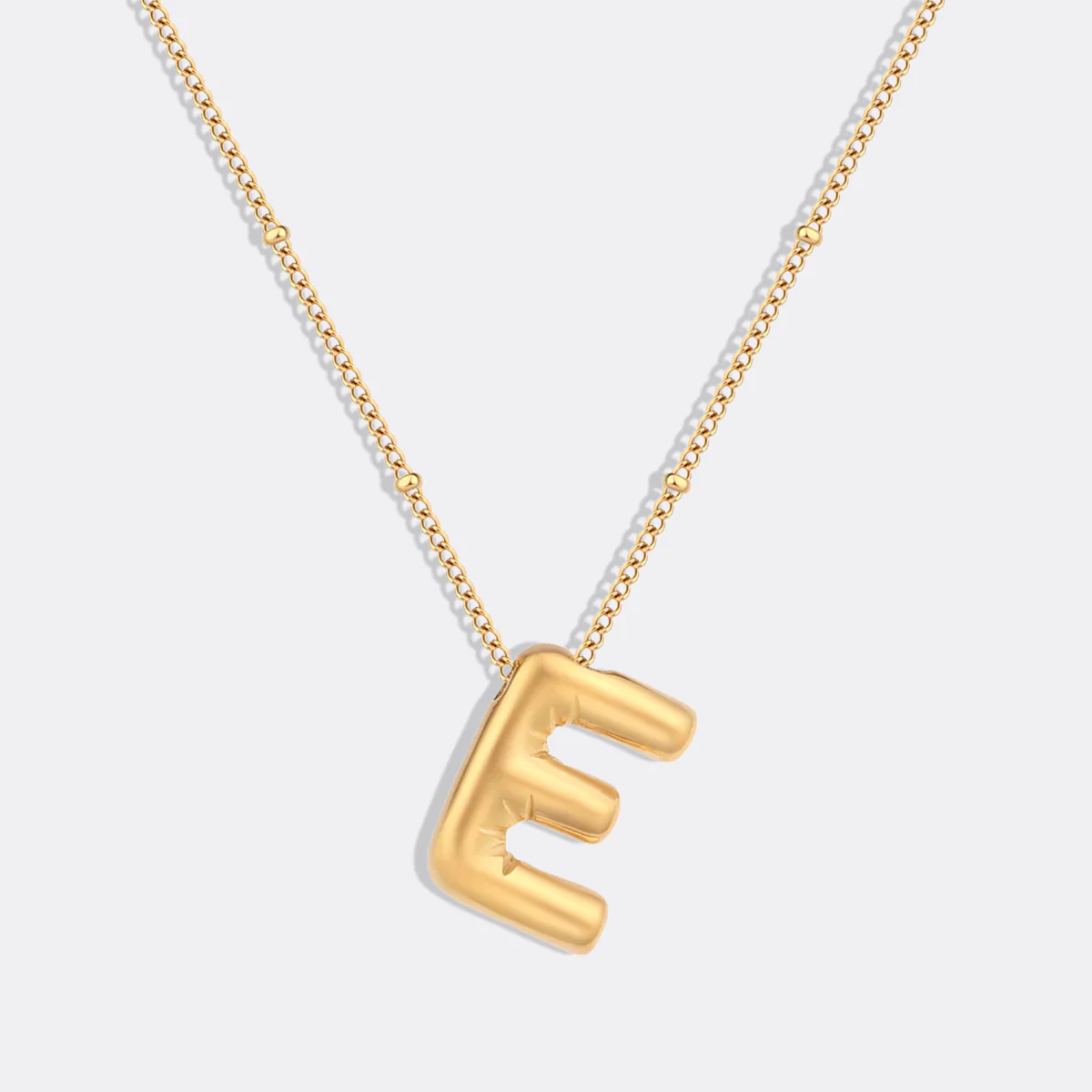 Balloon Initial Necklace with Satellite Chain - Image 12