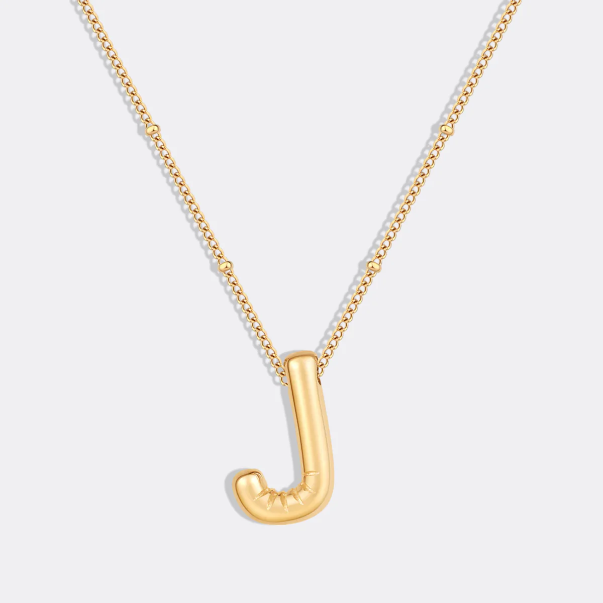 Balloon Initial Necklace with Satellite Chain - Image 17