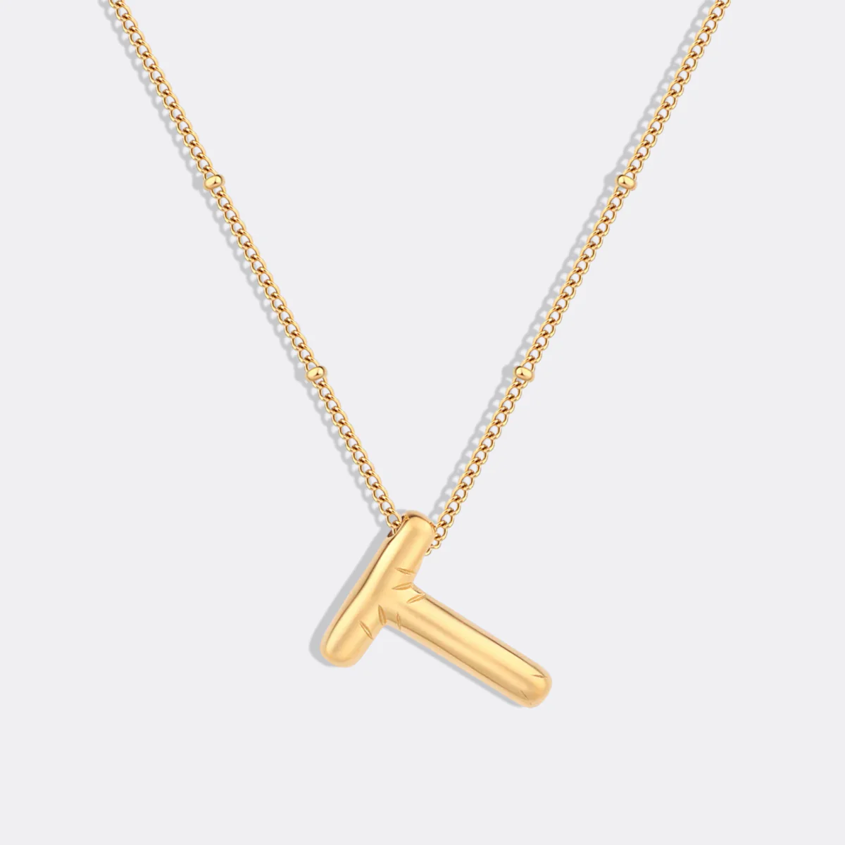 Balloon Initial Necklace with Satellite Chain - Image 27