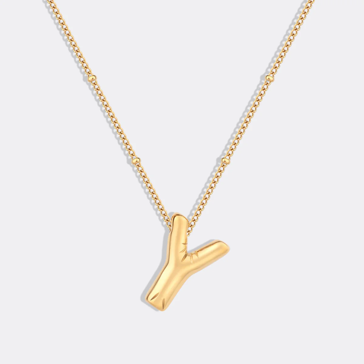 Balloon Initial Necklace with Satellite Chain - Image 32
