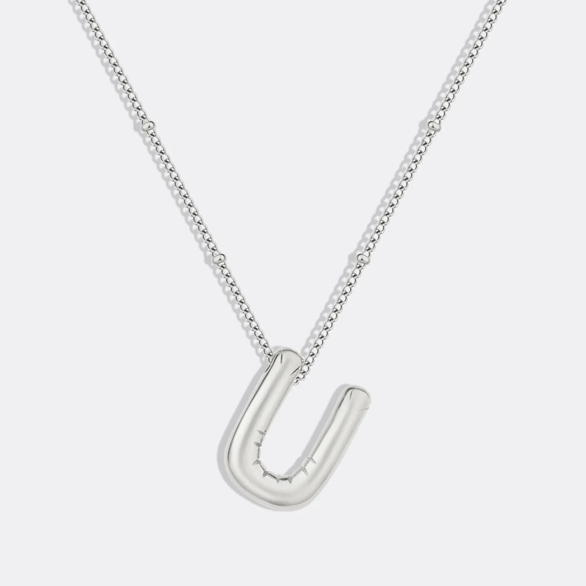 Balloon Initial Necklace with Satellite Chain - Image 40