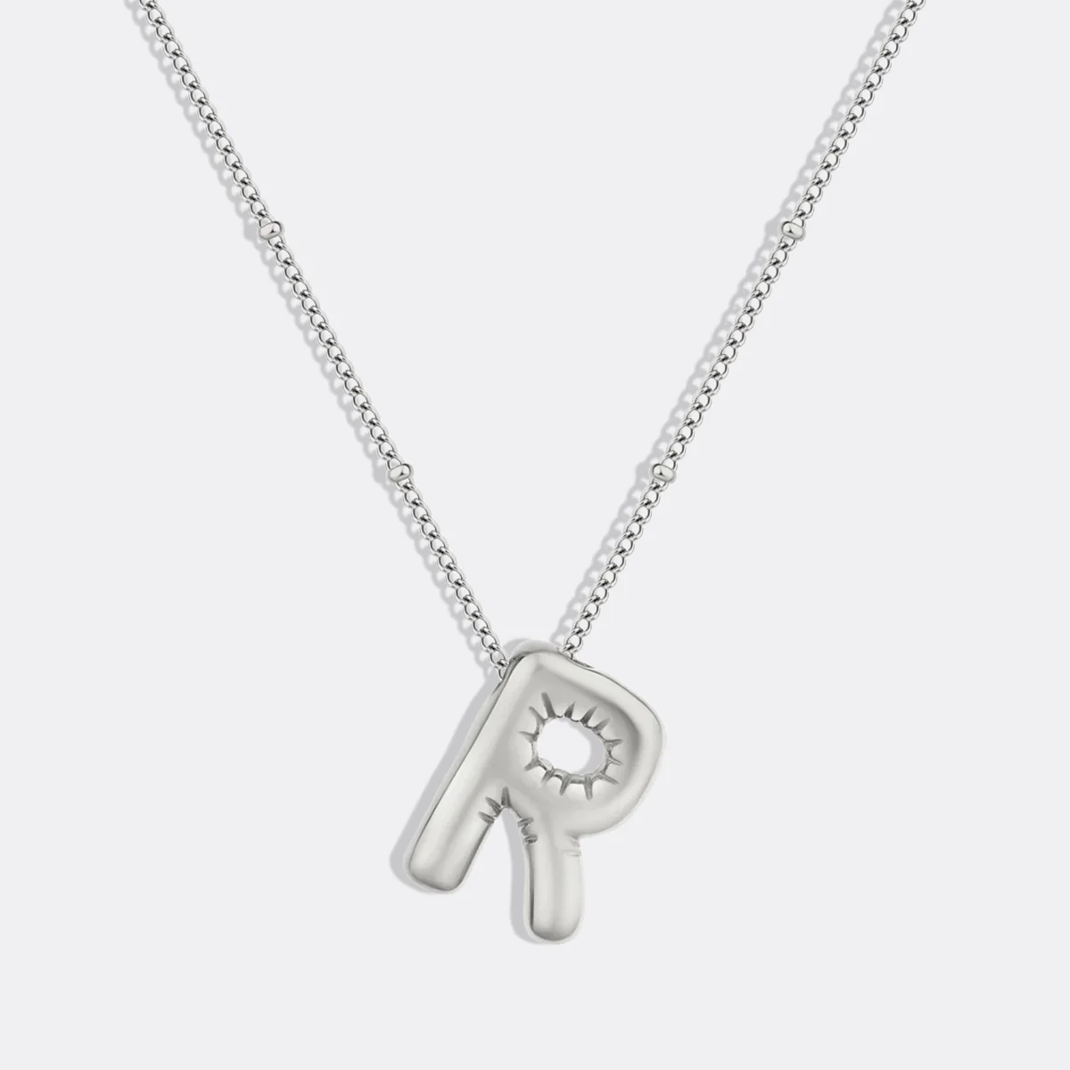 Balloon Initial Necklace with Satellite Chain - Image 43
